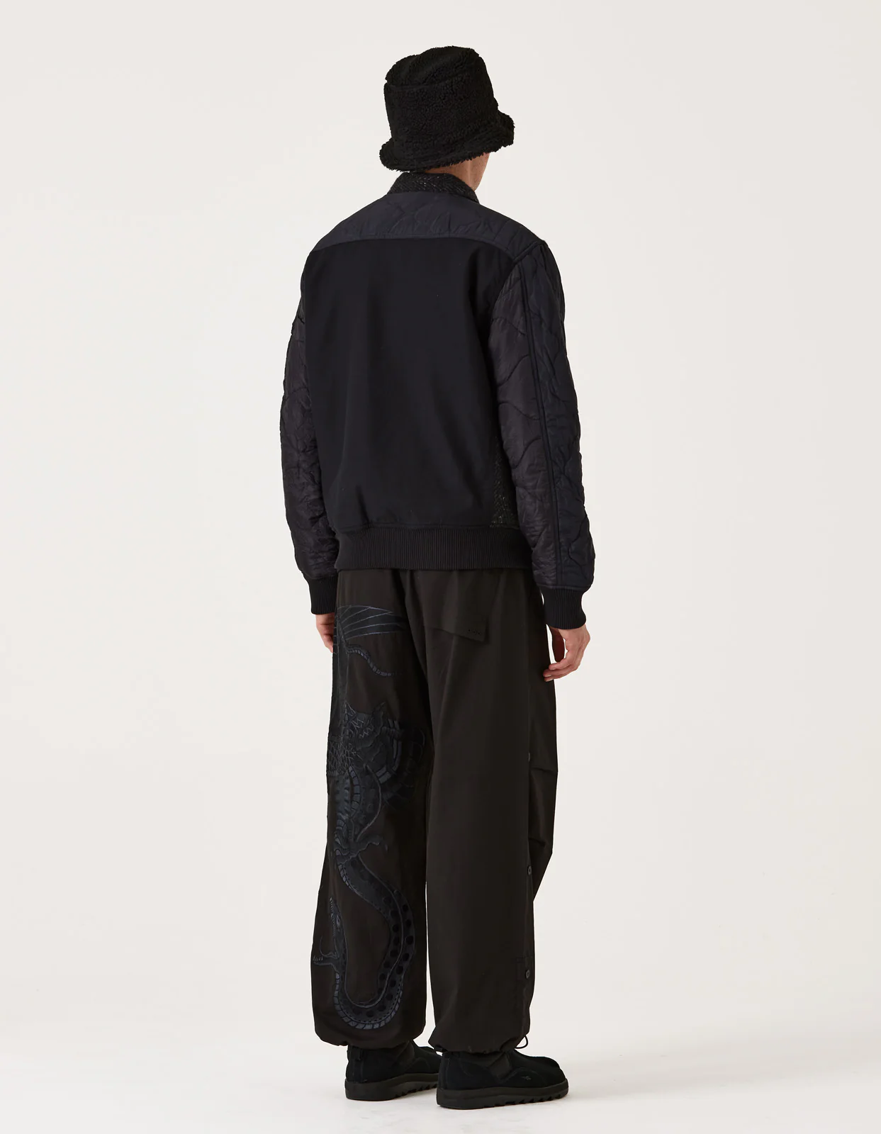 4083 Upcycled A2 Flight Jacket Black - Image 3