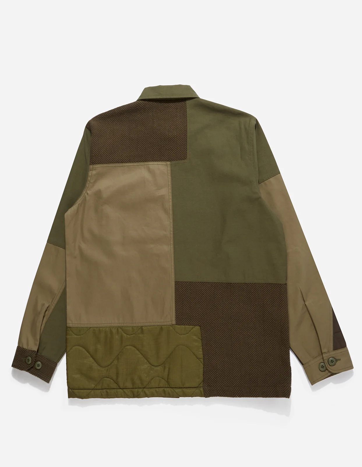 4084 Upcycled Utility Overshirt Olive - Image 4