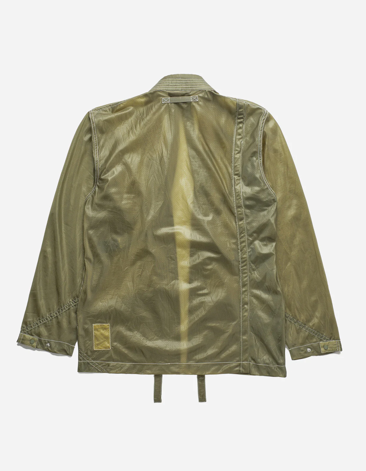 5091 Upcycled Parachute Kimono Olive - Image 5