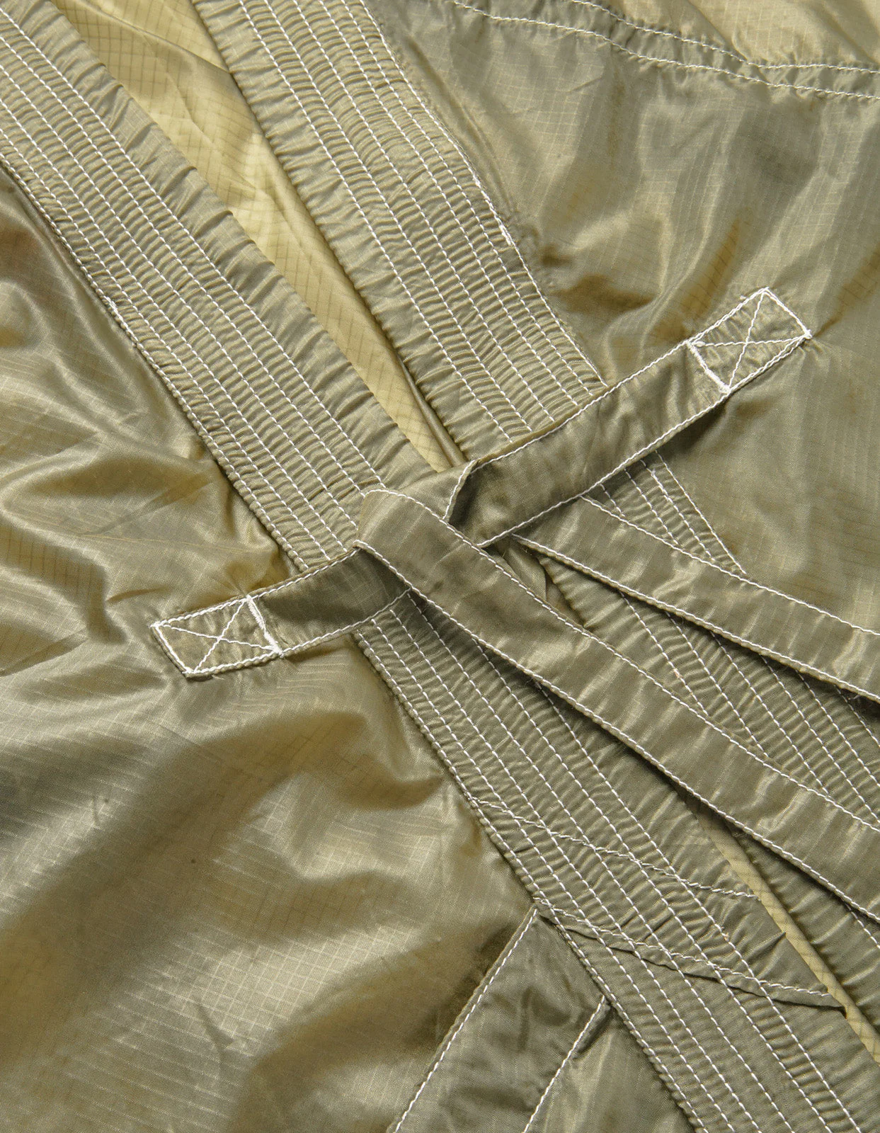 5091 Upcycled Parachute Kimono Olive - Image 7