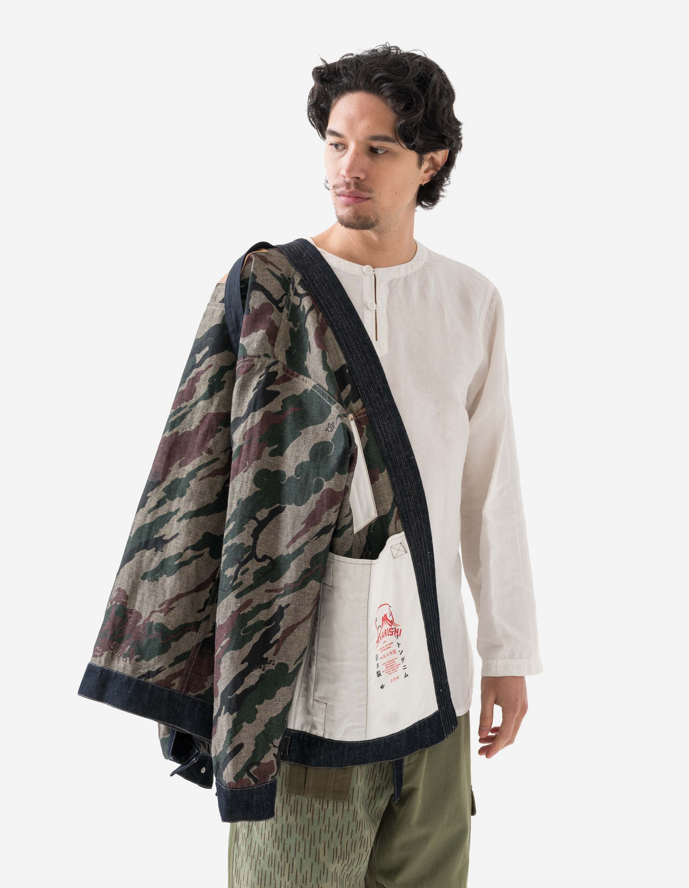 6059 Maha Hemp Denim Kimono Indigo - Image 6