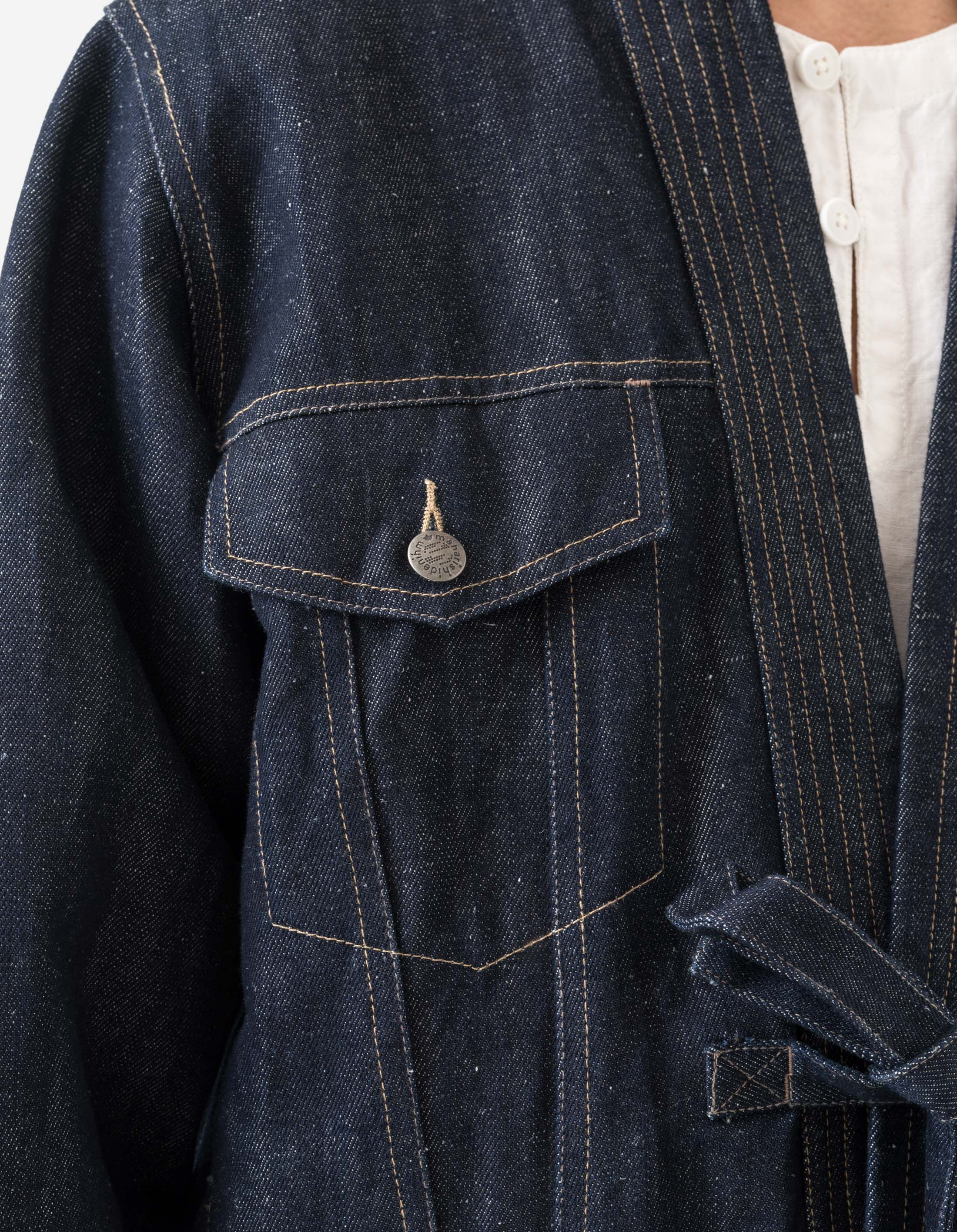 6059 Maha Hemp Denim Kimono Indigo - Image 7
