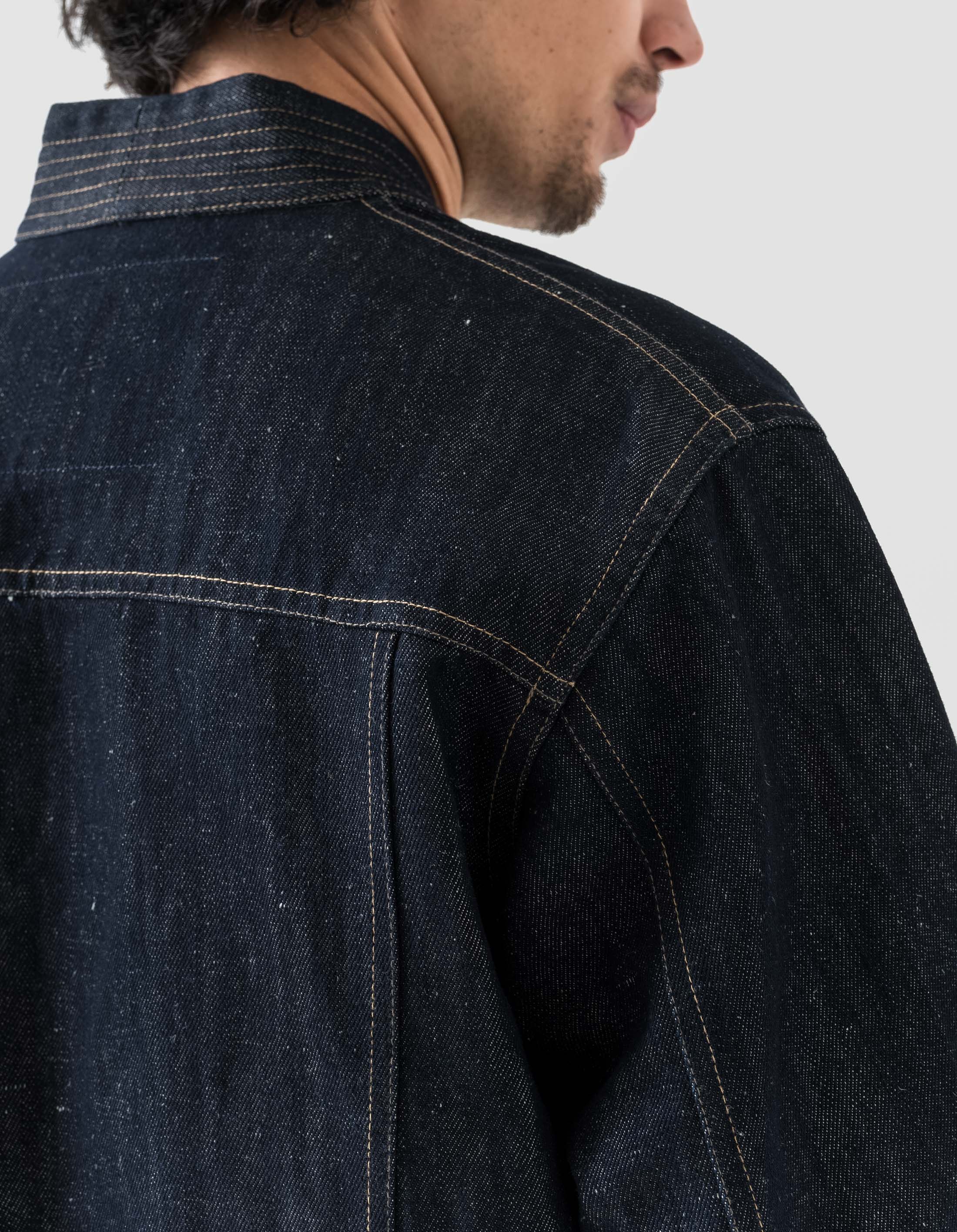 6059 Maha Hemp Denim Kimono Indigo - Image 8