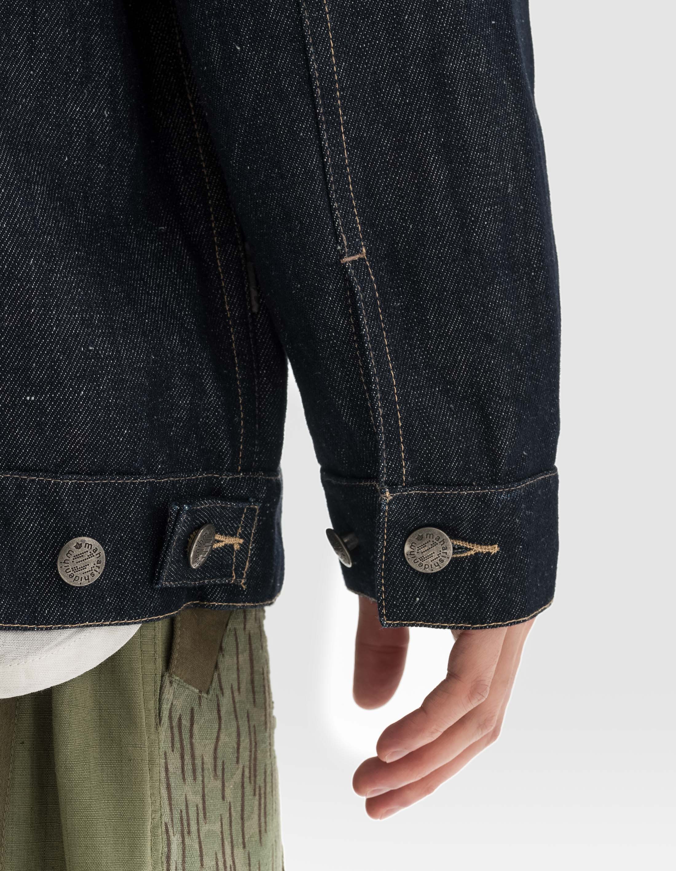 6059 Maha Hemp Denim Kimono Indigo - Image 9