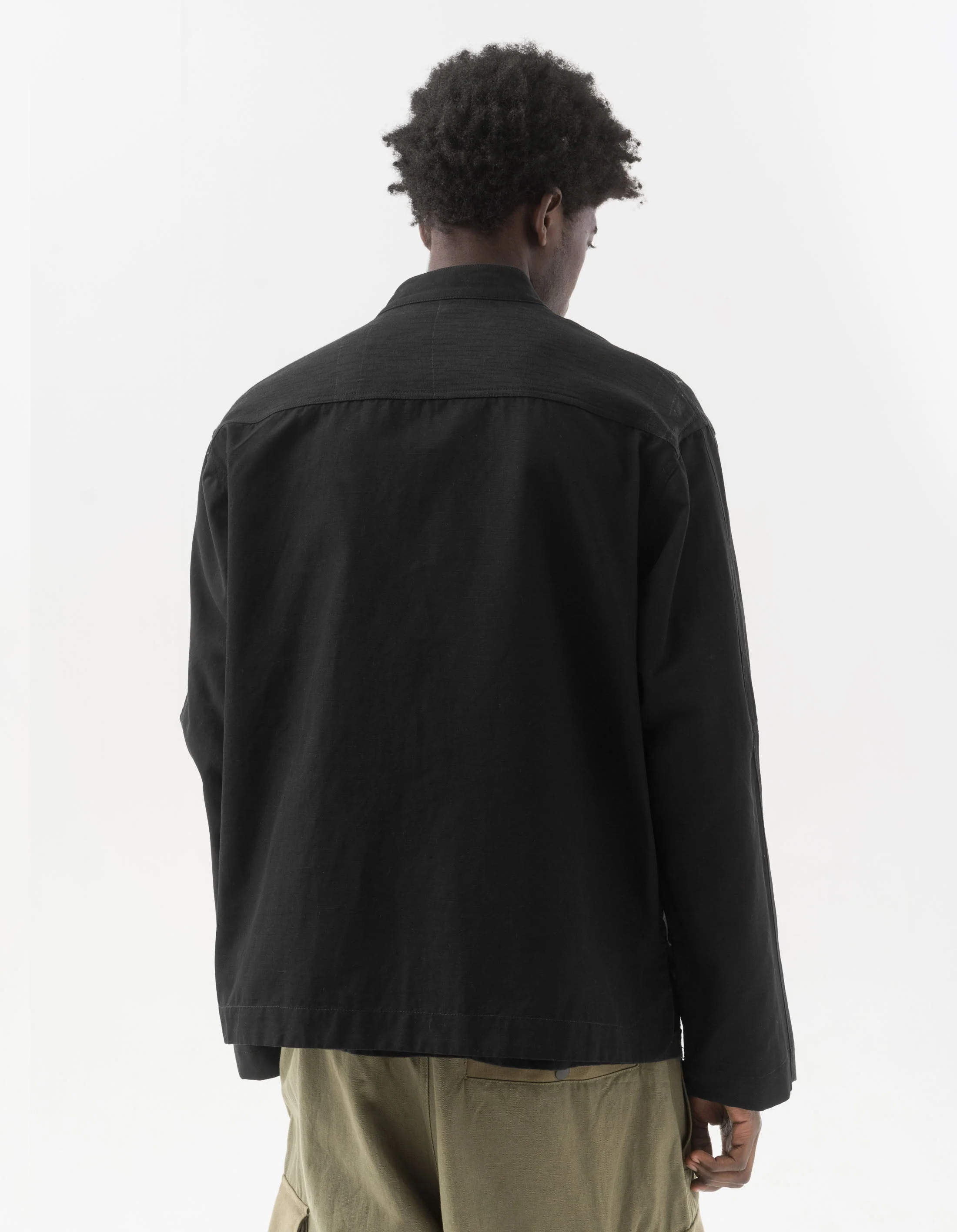 6084 Upcycled Monk Shirt Black - Image 3