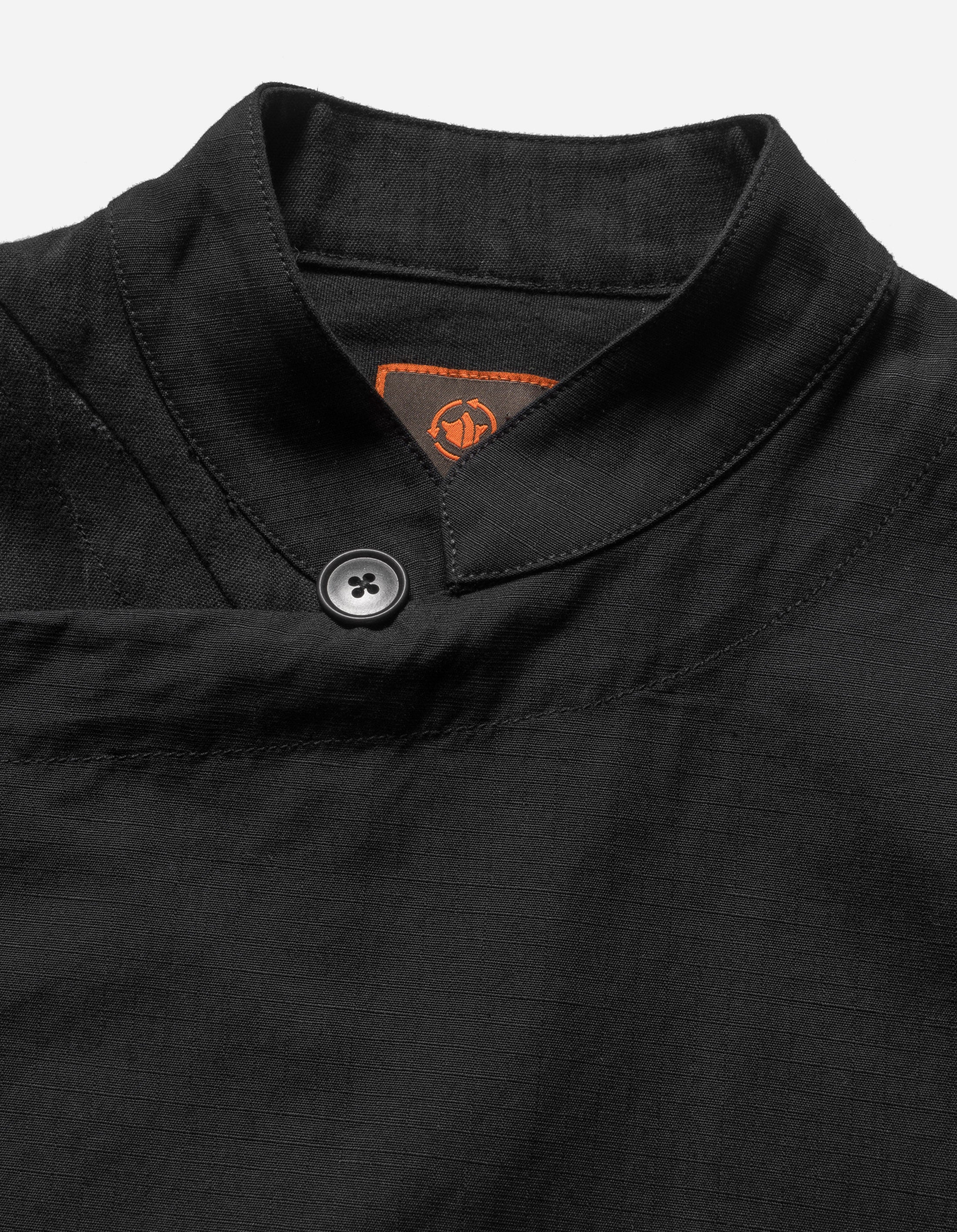 6084 Upcycled Monk Shirt Black - Image 7