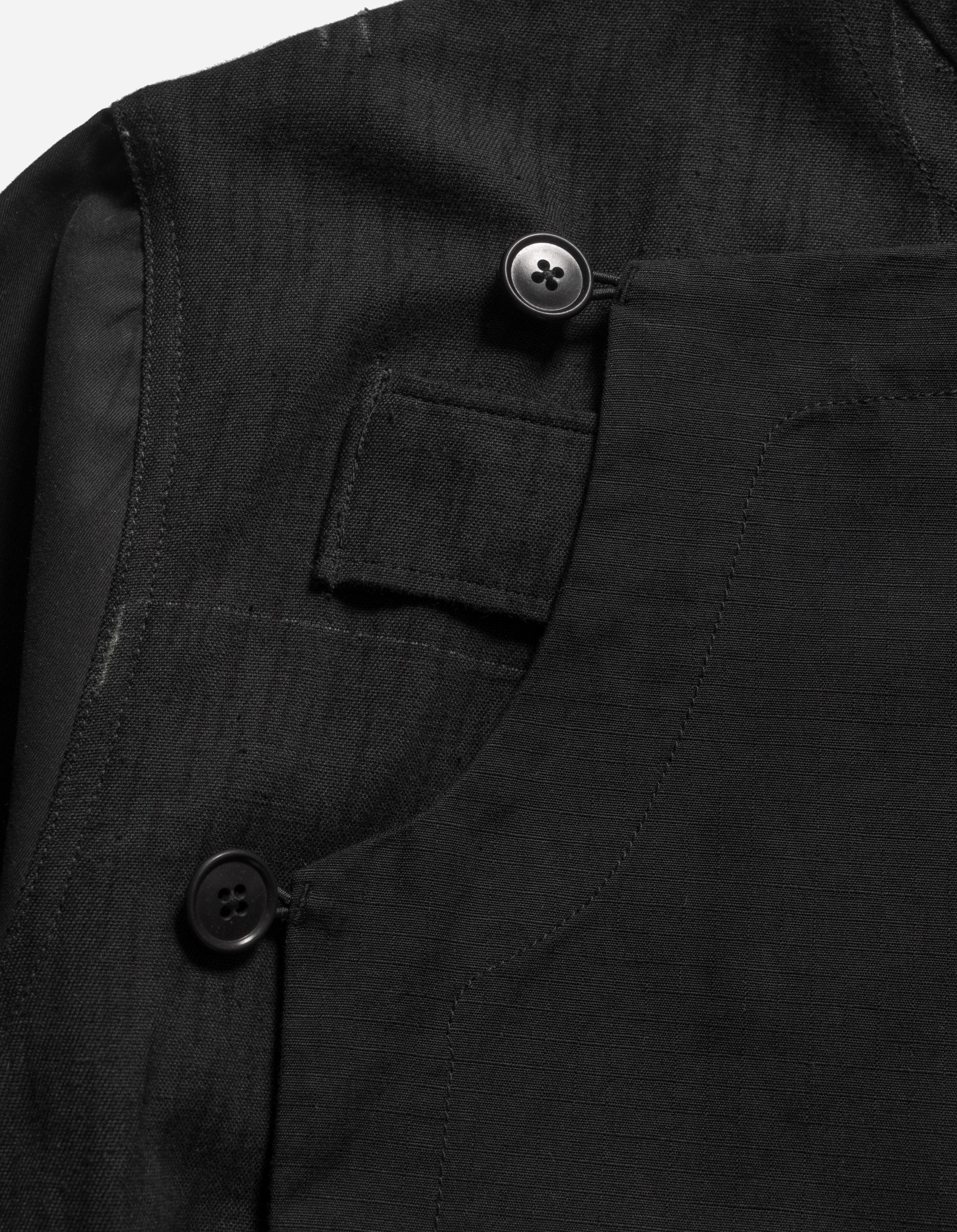 6084 Upcycled Monk Shirt Black - Image 8