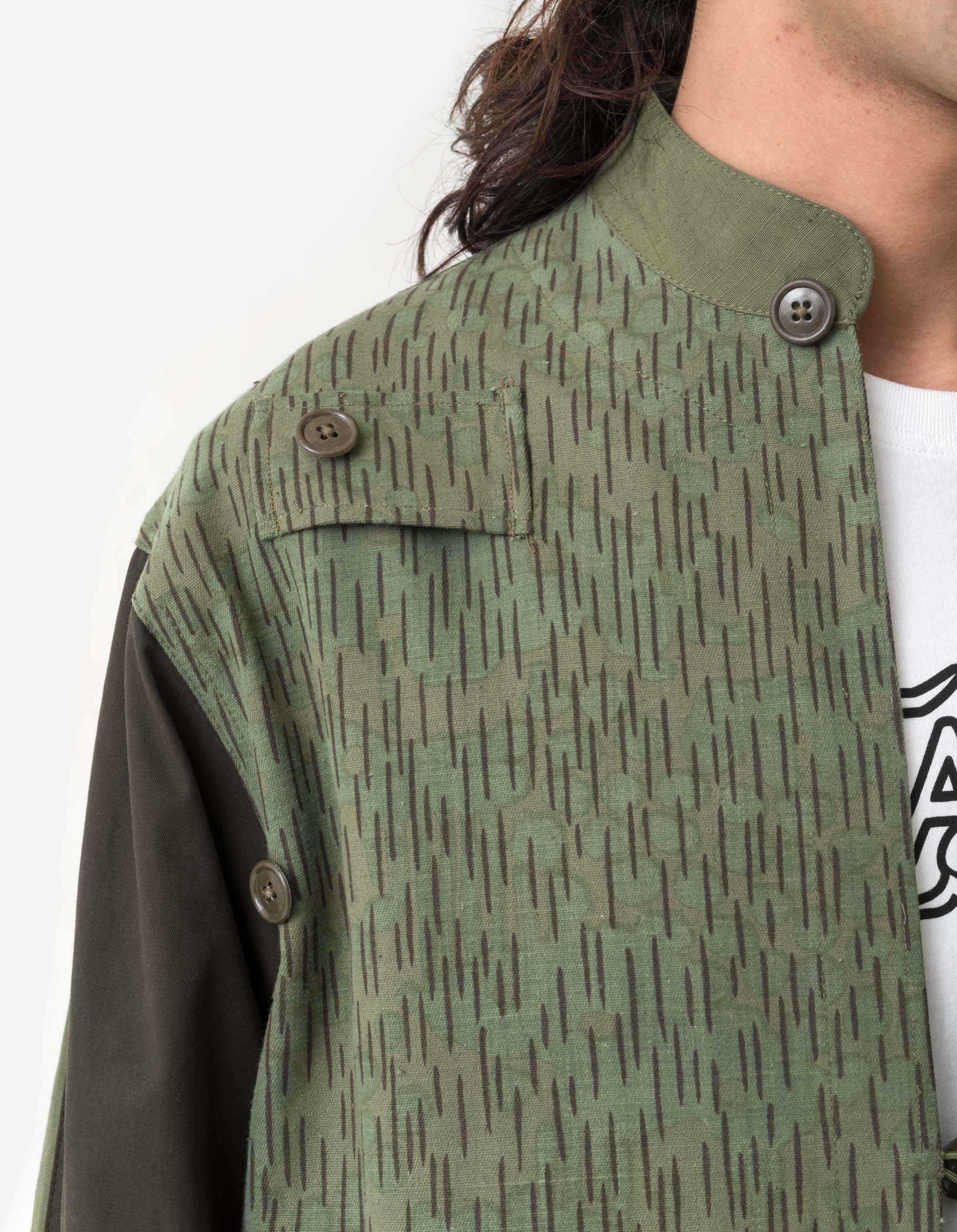 6084 Upcycled Monk Shirt Olive - Image 7