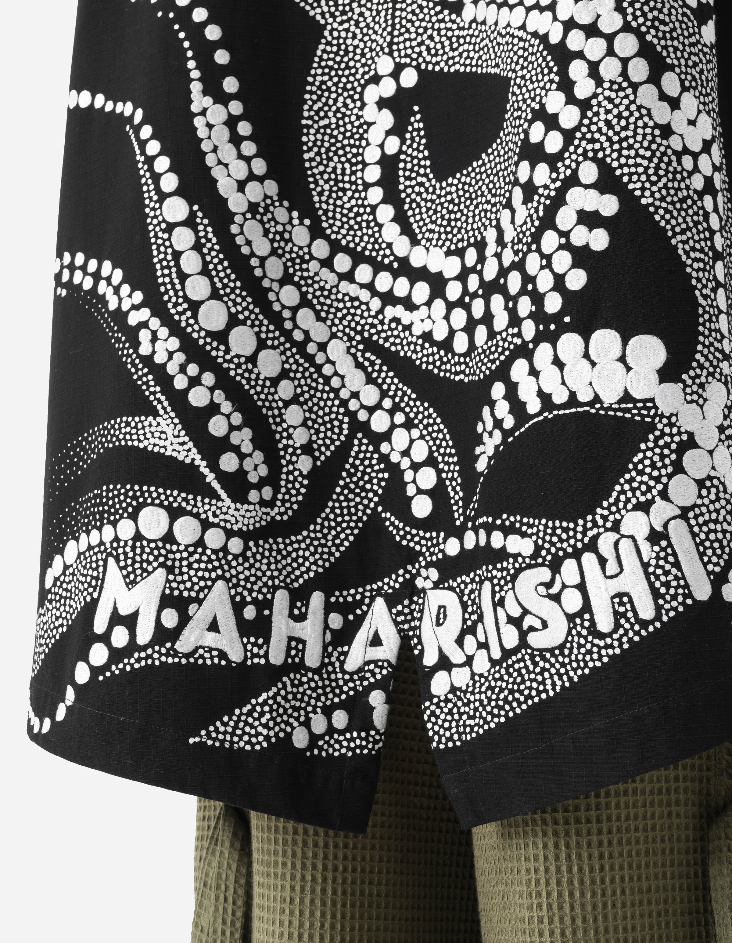 6123 Fubuki Dragon Embroidered Kimono Parka Black - Image 12