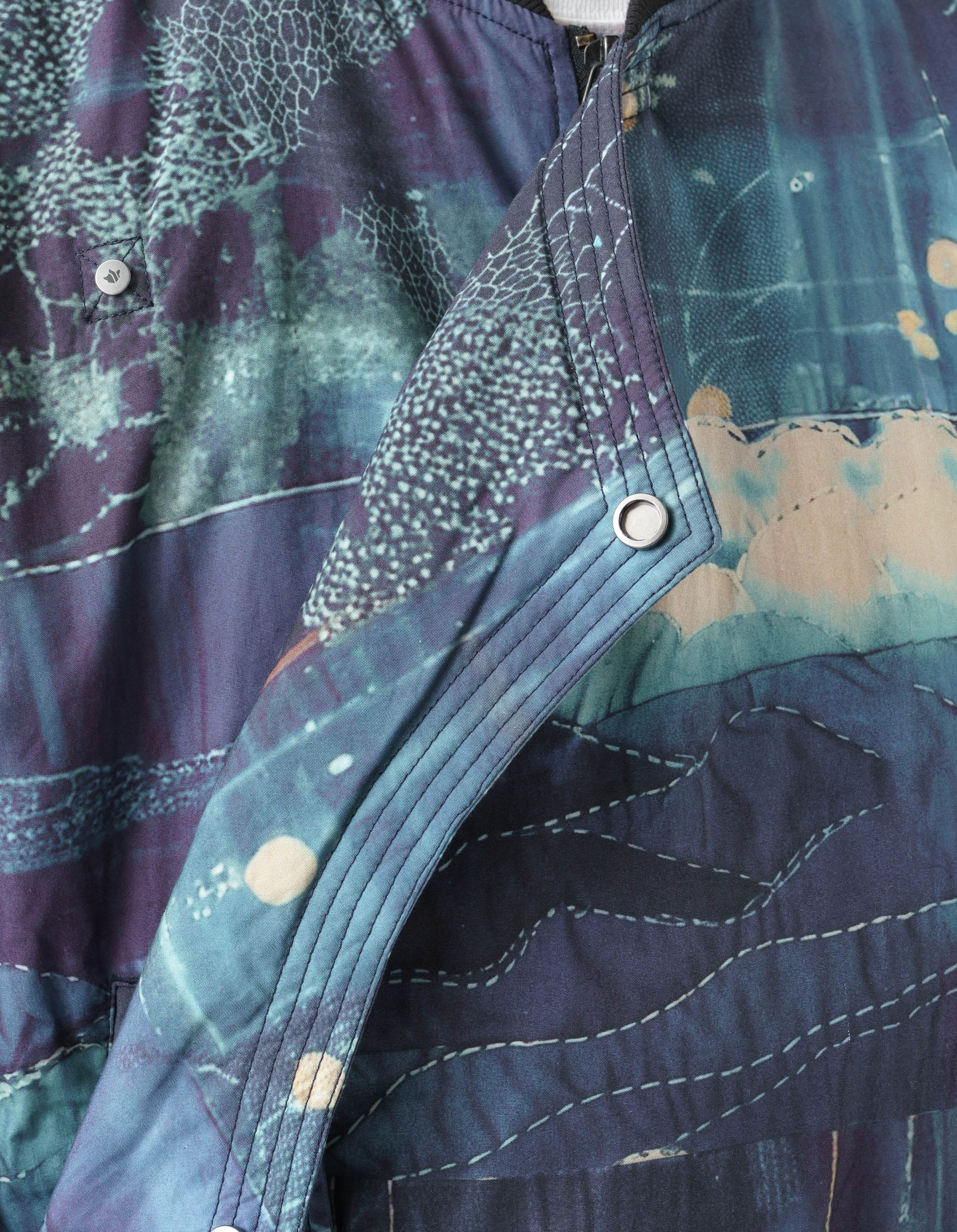 6227 Boro Crane Monk MA1 Embroidered Jacket Indigo - Image 11