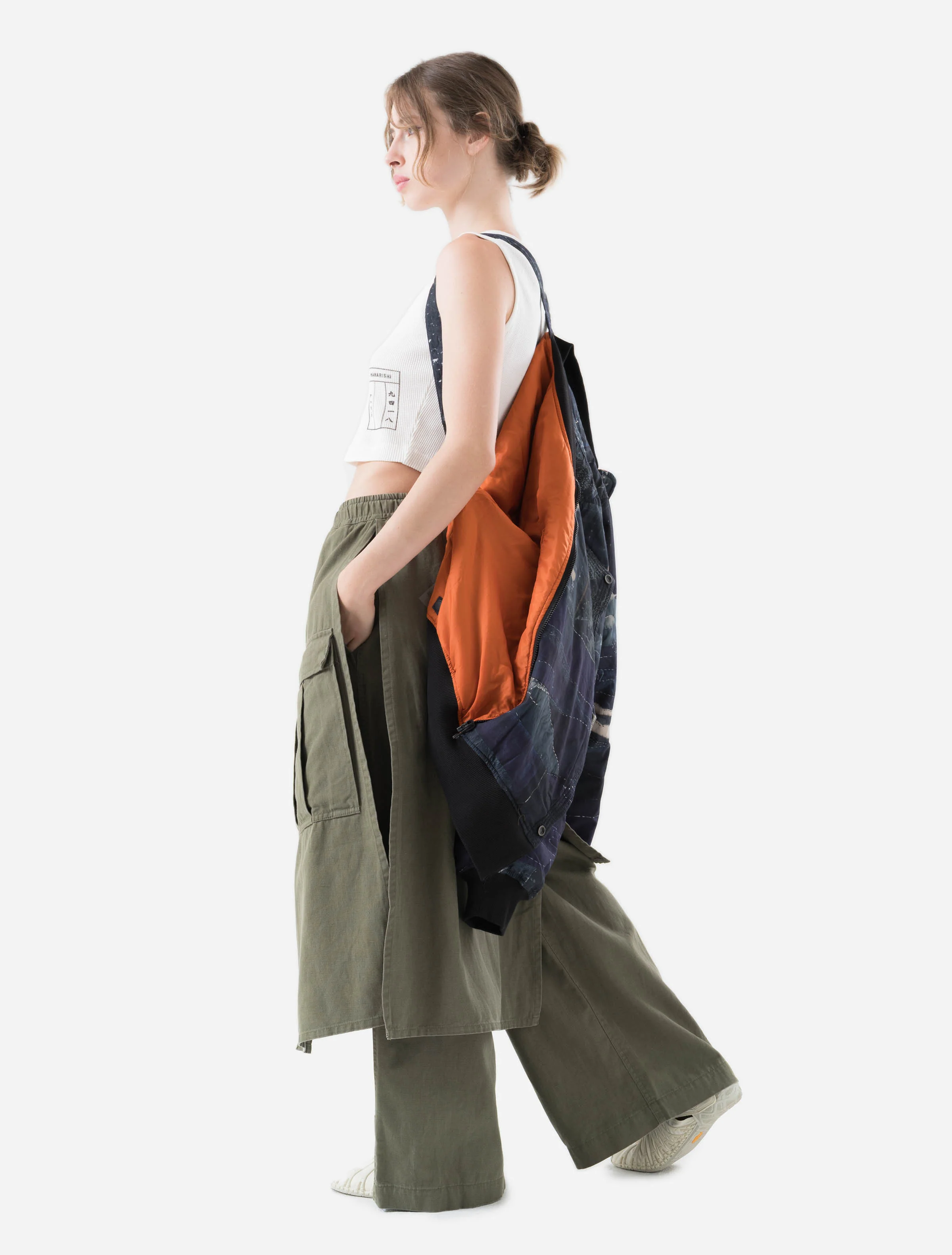 6227 Boro Crane Monk MA1 Embroidered Jacket Indigo - Image 13