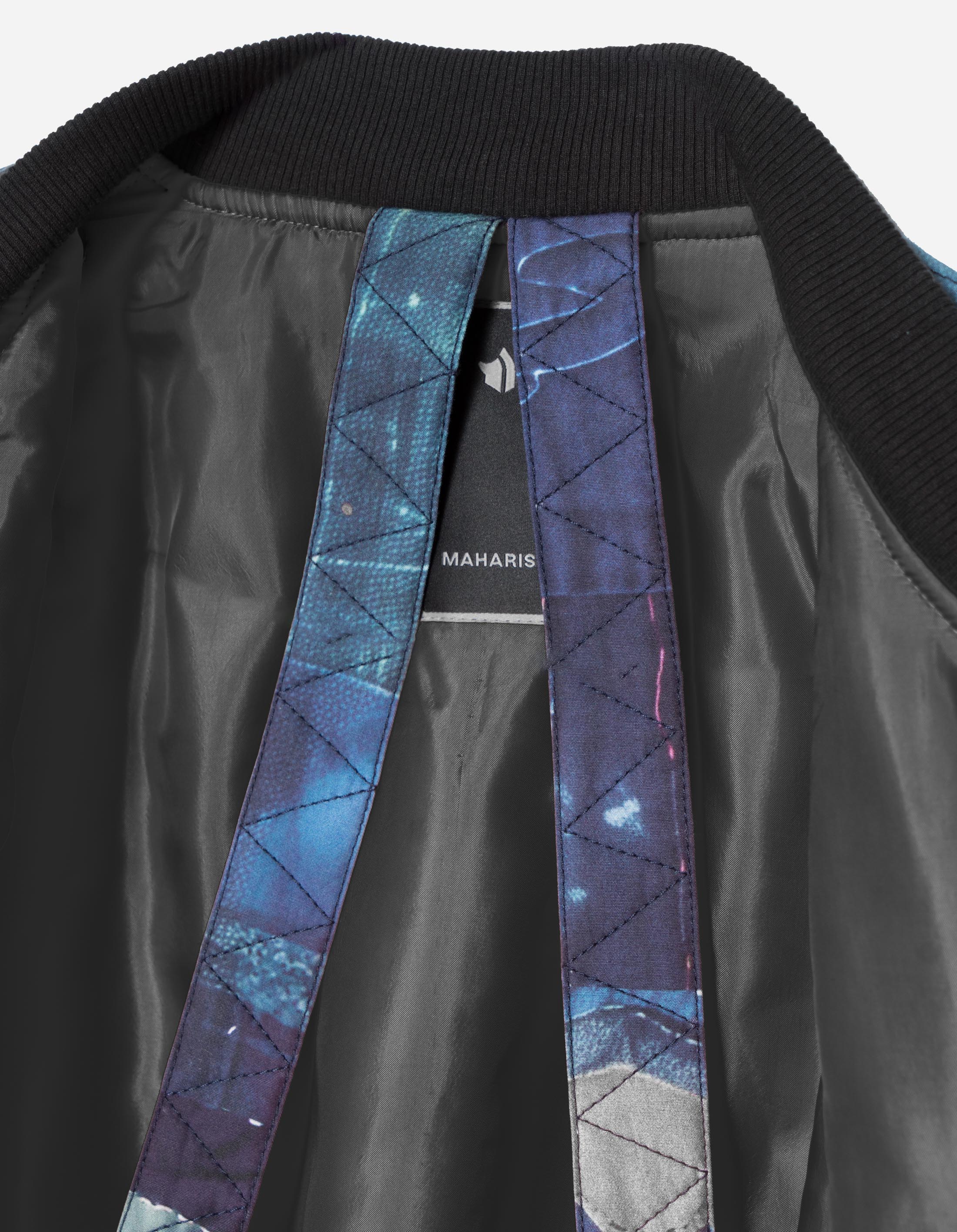 6227 Boro Crane Monk MA1 Embroidered Jacket Indigo - Image 17