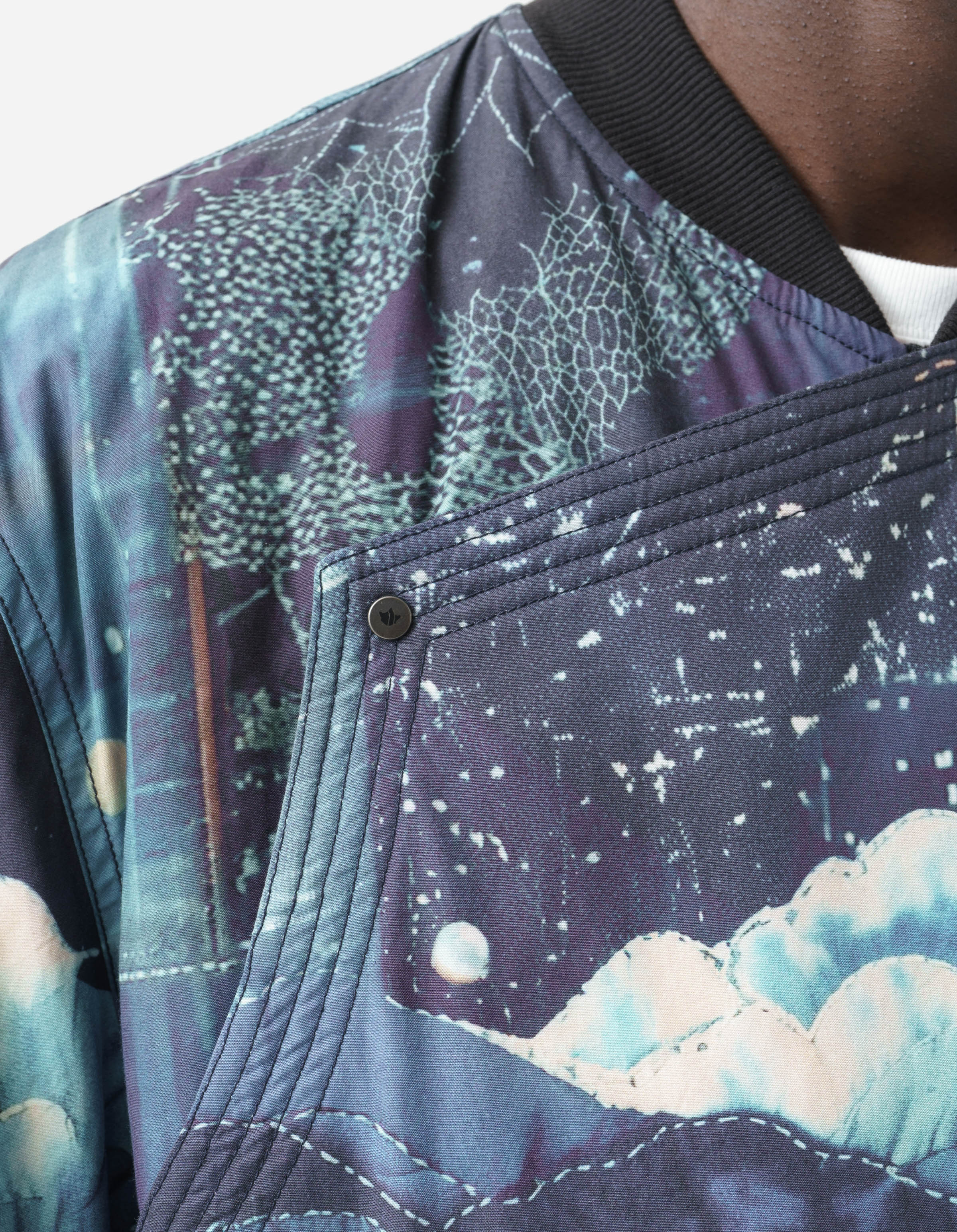 6227 Boro Crane Monk MA1 Embroidered Jacket Indigo - Image 7