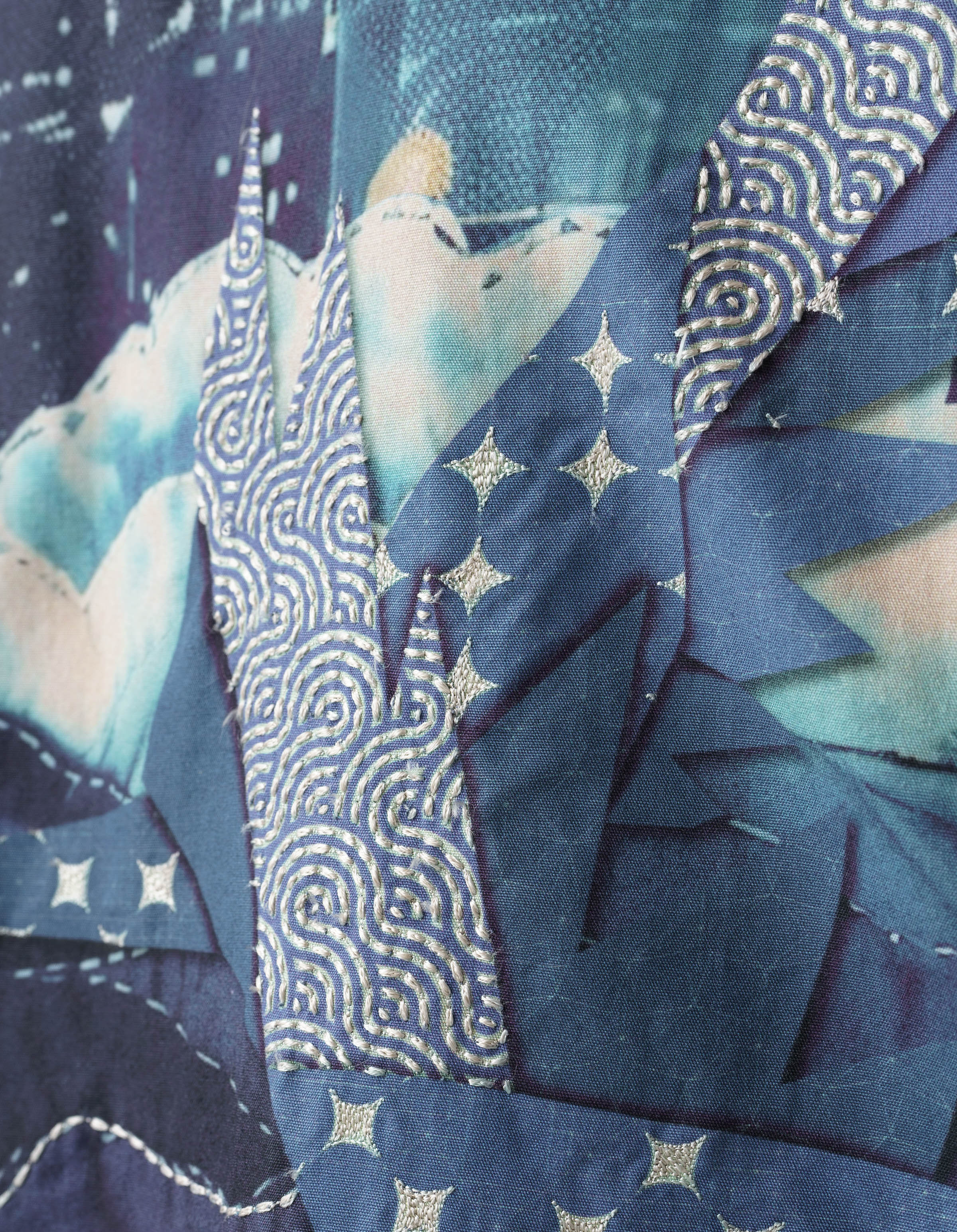 6227 Boro Crane Monk MA1 Embroidered Jacket Indigo - Image 8