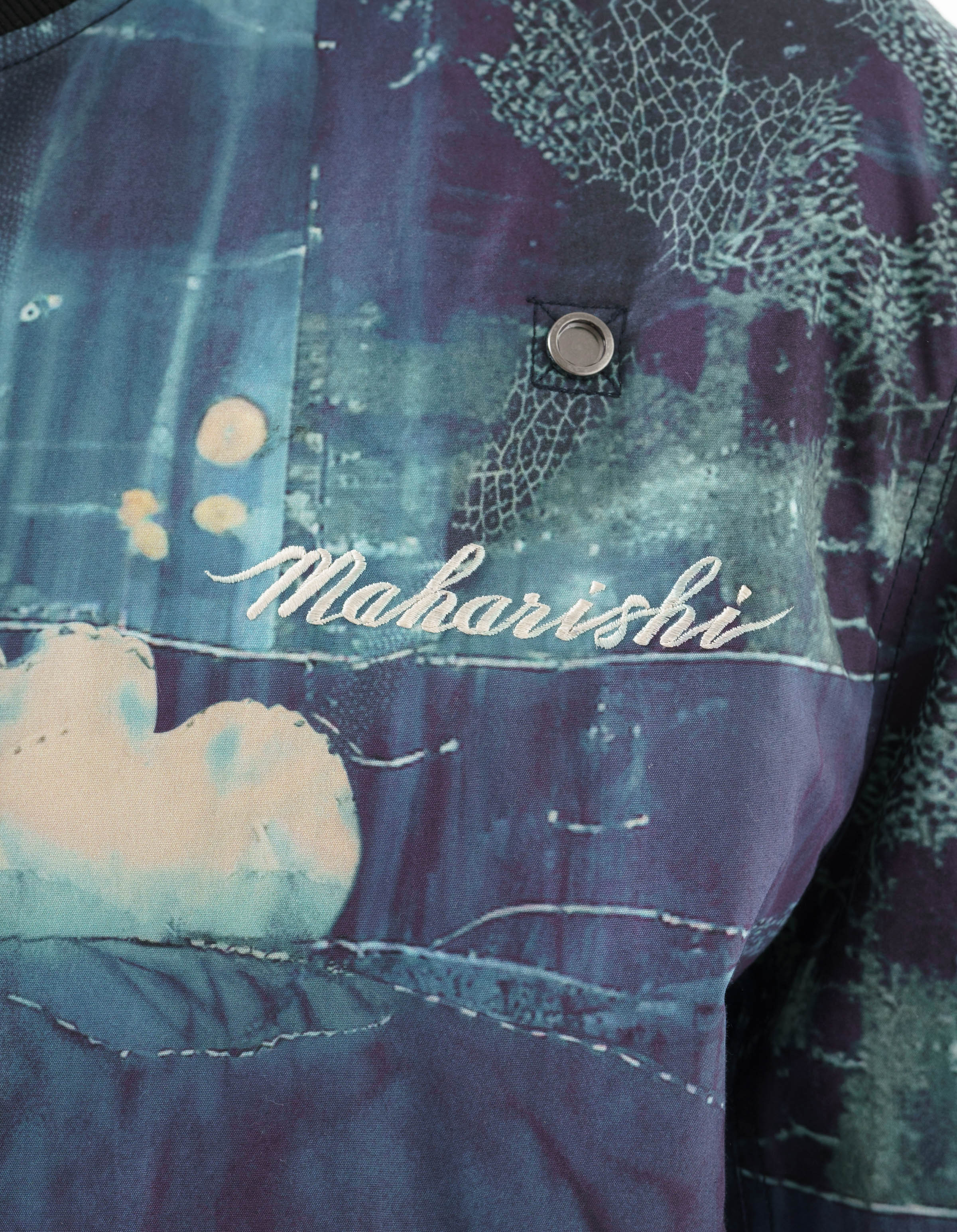 6227 Boro Crane Monk MA1 Embroidered Jacket Indigo - Image 9