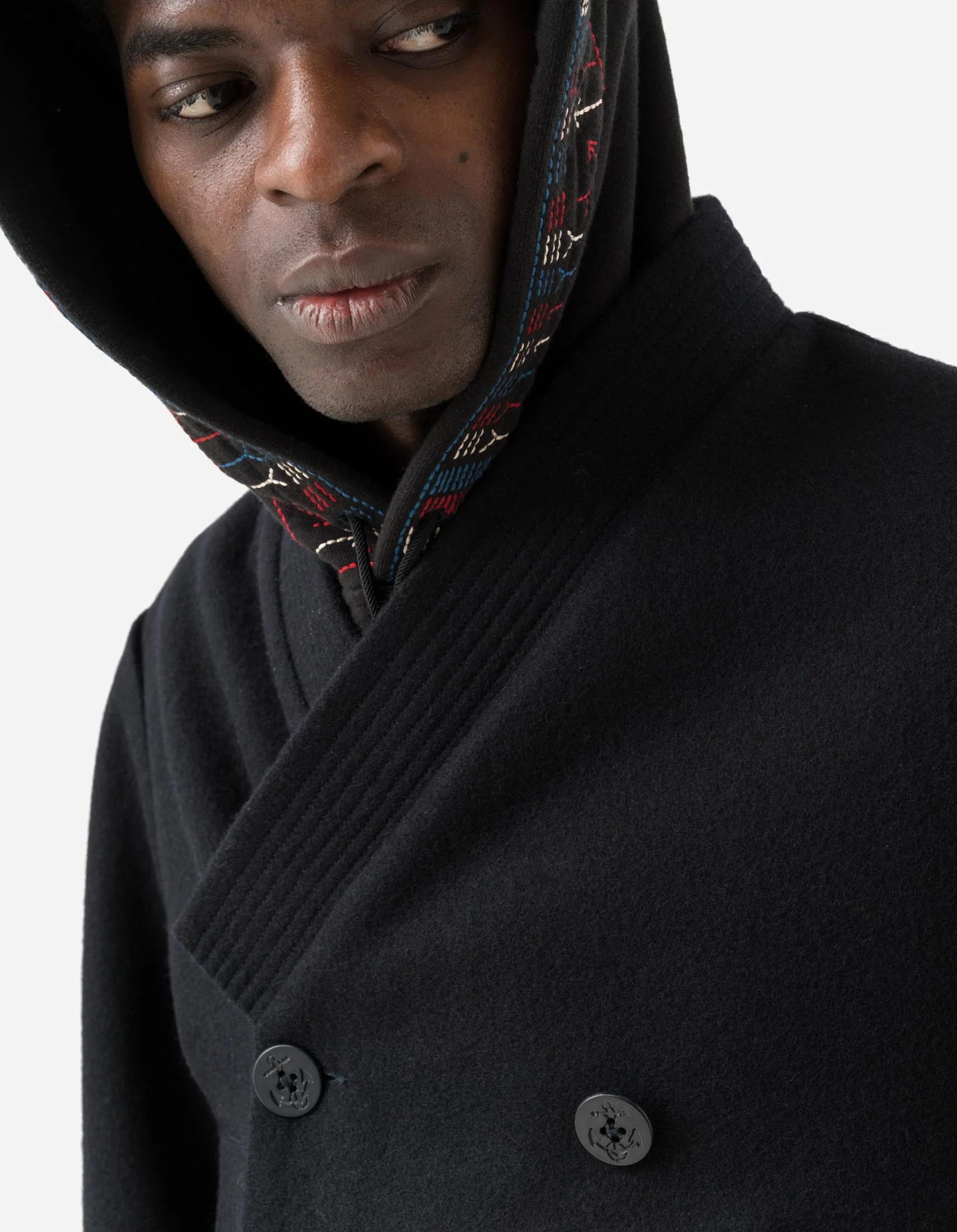 7109 Hanbok Pea Coat Navy - Image 4