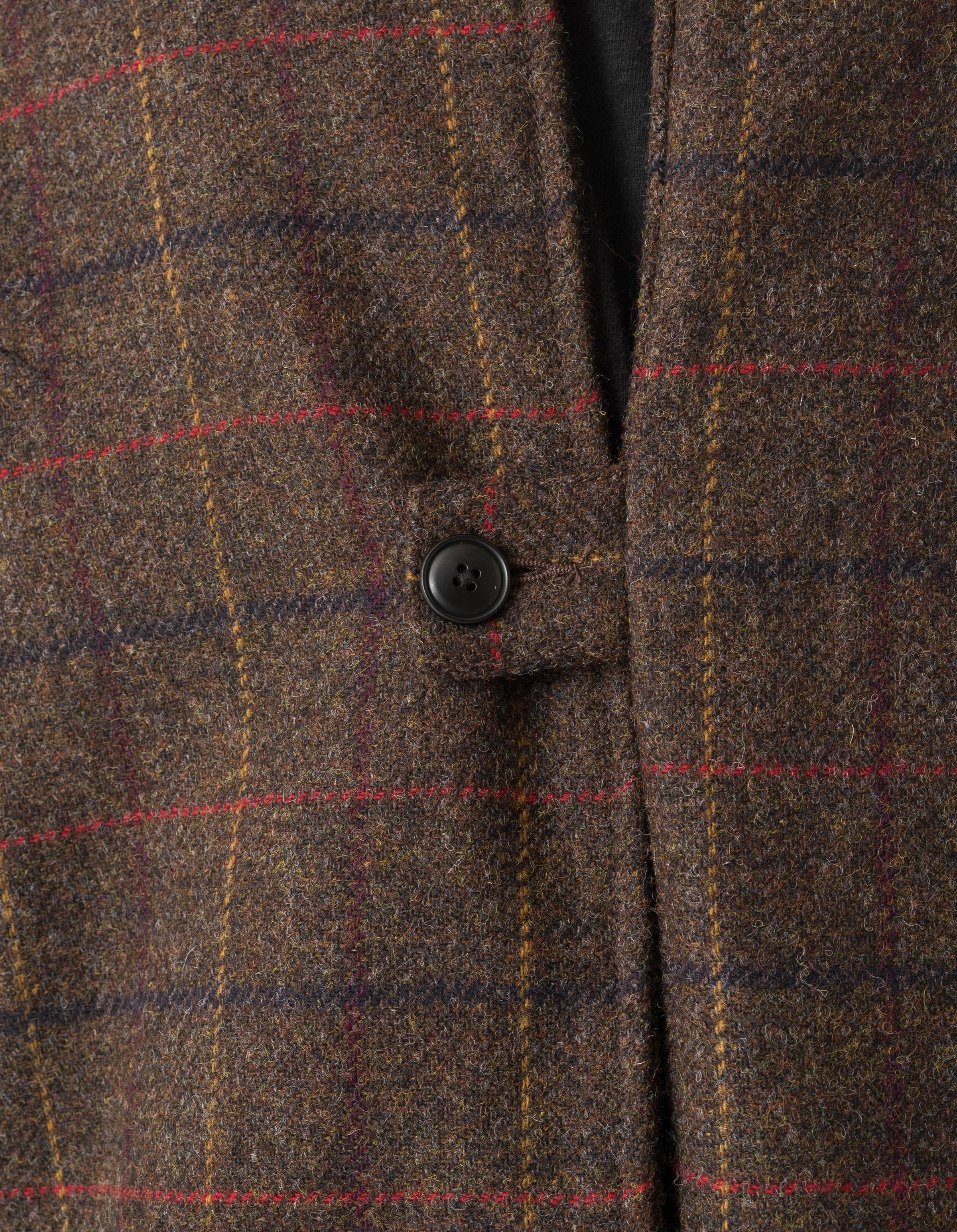 7114 Wool Asym Monk L/S Shirt Brown - Image 5