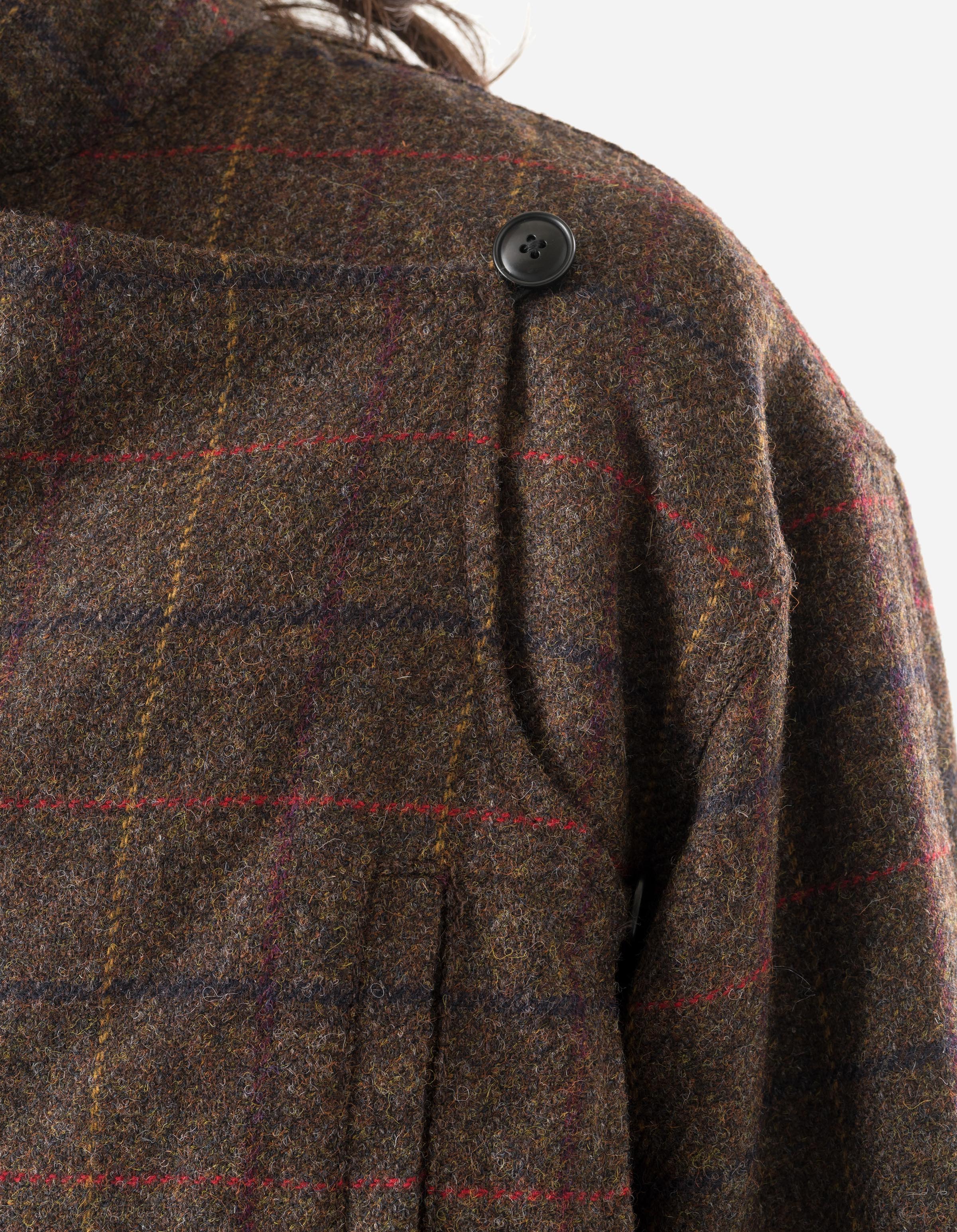 7114 Wool Asym Monk L/S Shirt Brown - Image 7