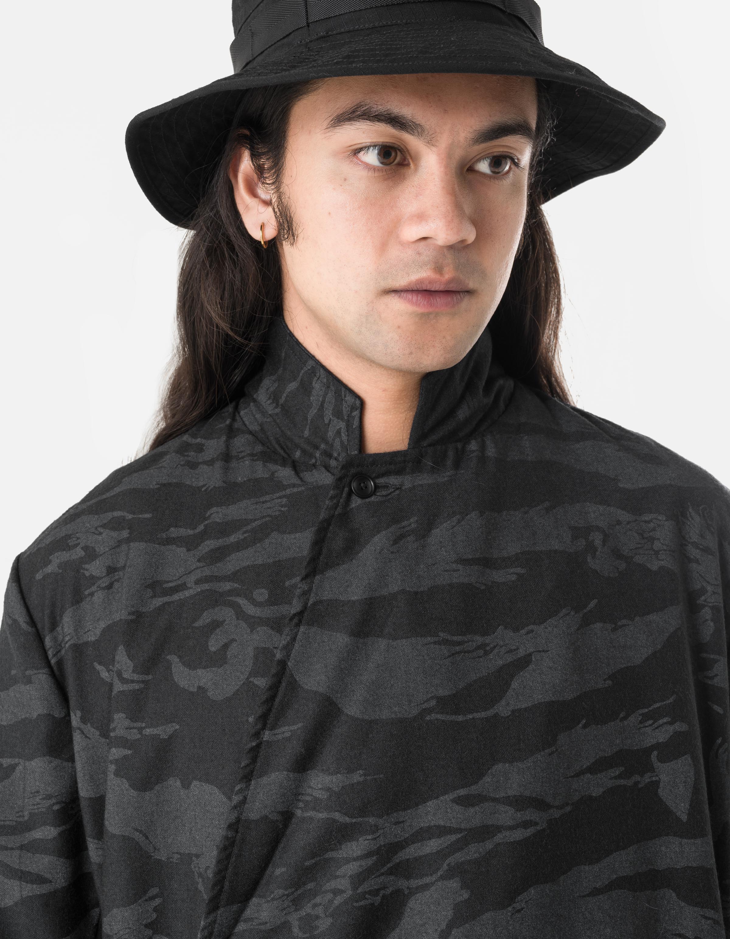 7151 Bonsai Tigerstripe Kimono Blazer Black - Image 4