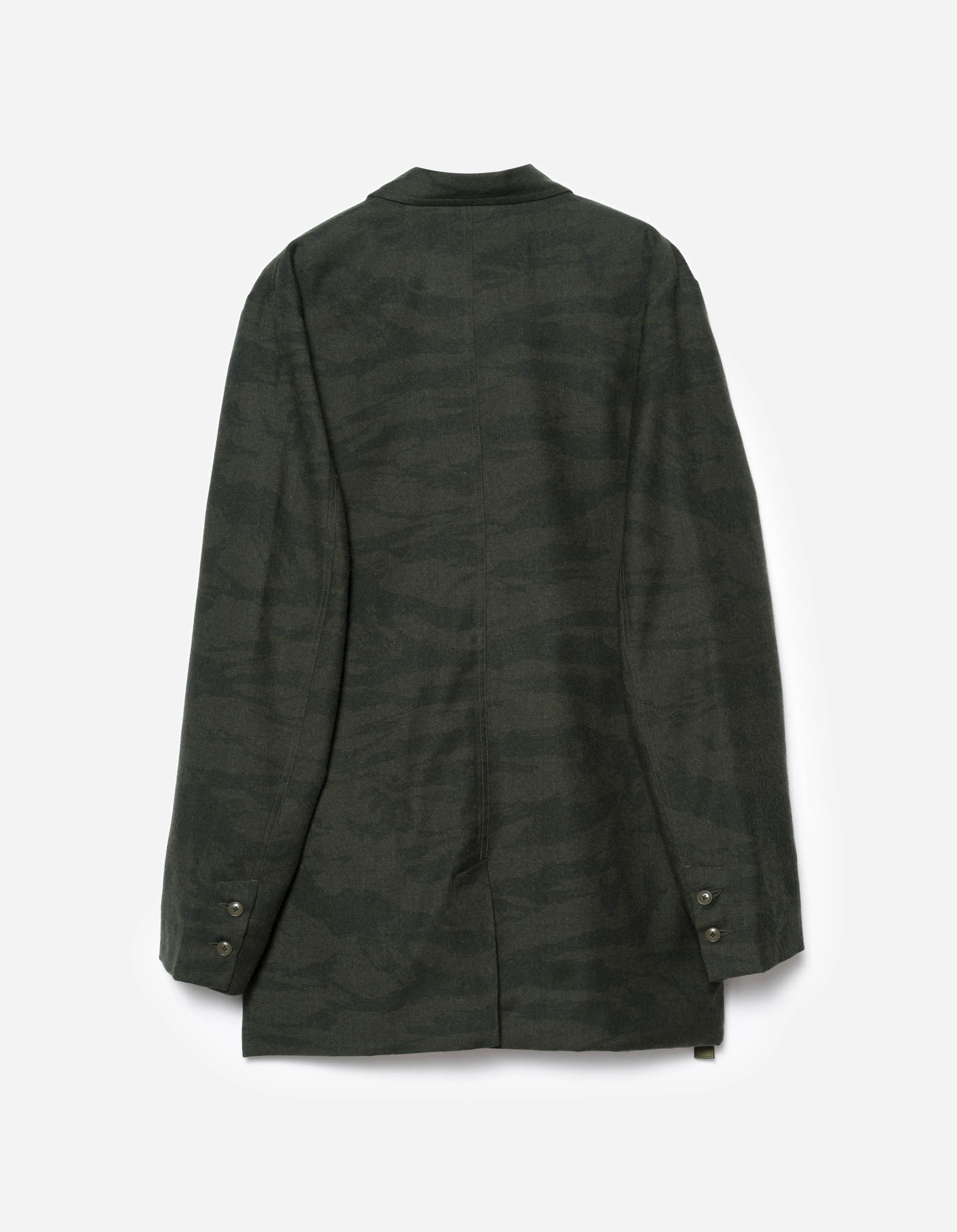 7151 Bonsai Tigerstripe Kimono Blazer Dark Olive - Image 10