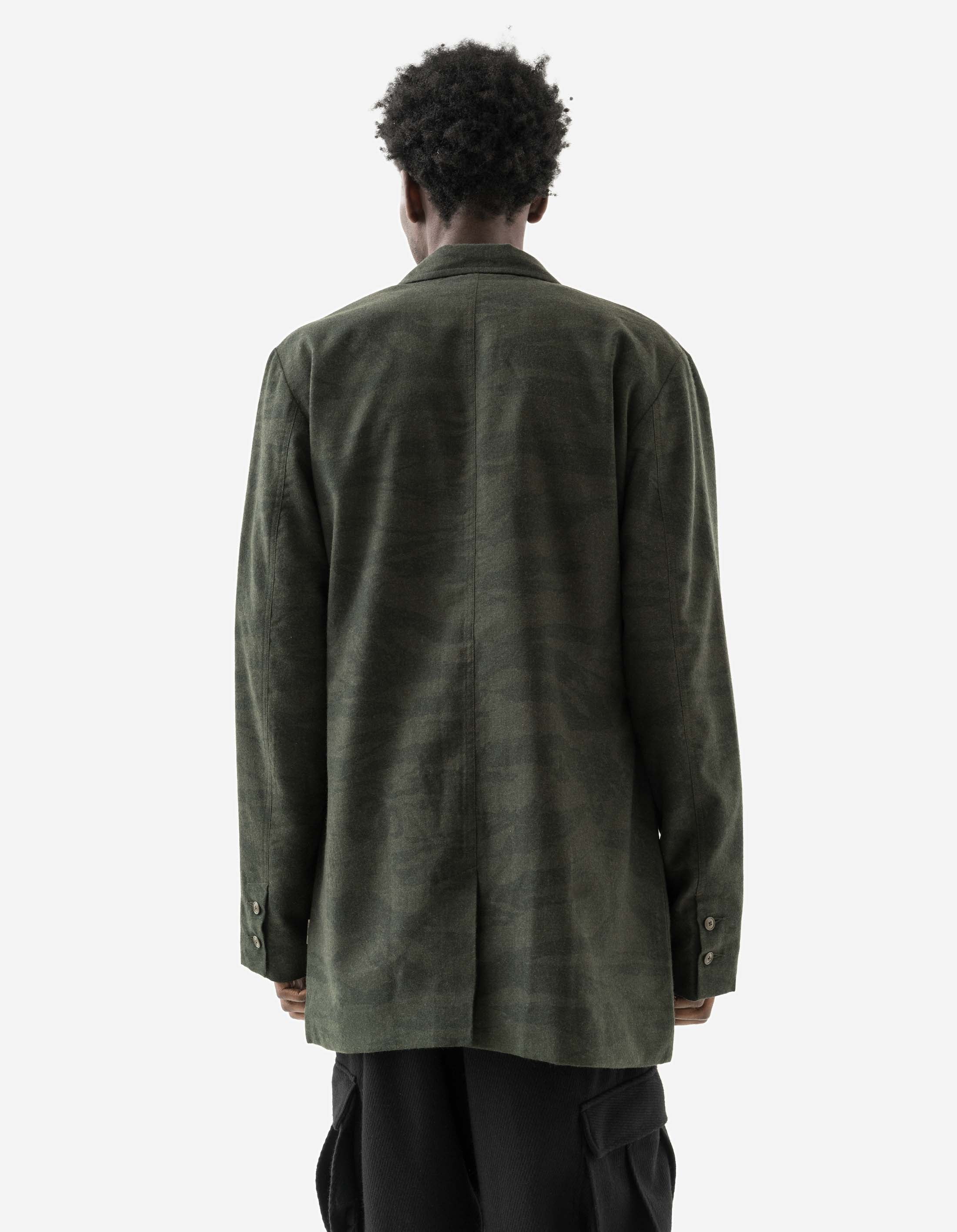 7151 Bonsai Tigerstripe Kimono Blazer Dark Olive - Image 3