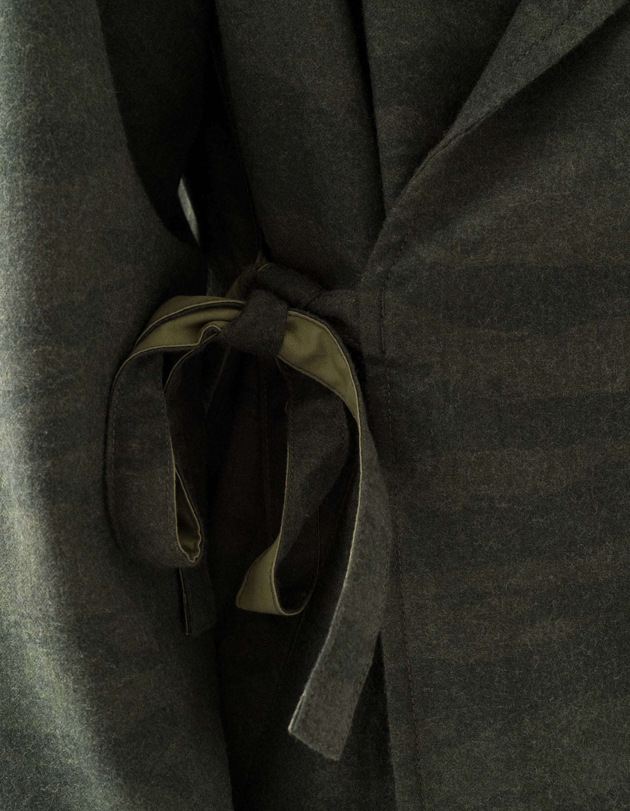 7151 Bonsai Tigerstripe Kimono Blazer Dark Olive - Image 5