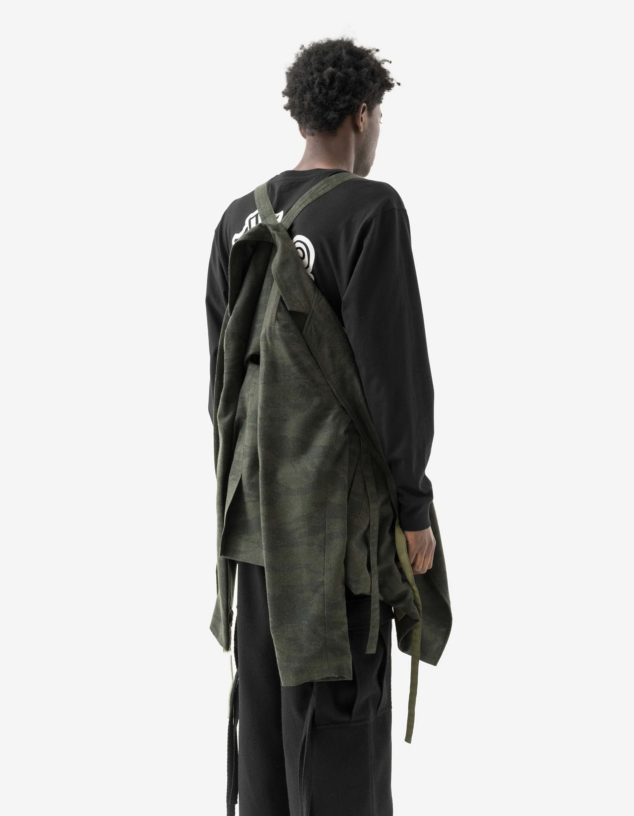 7151 Bonsai Tigerstripe Kimono Blazer Dark Olive - Image 9