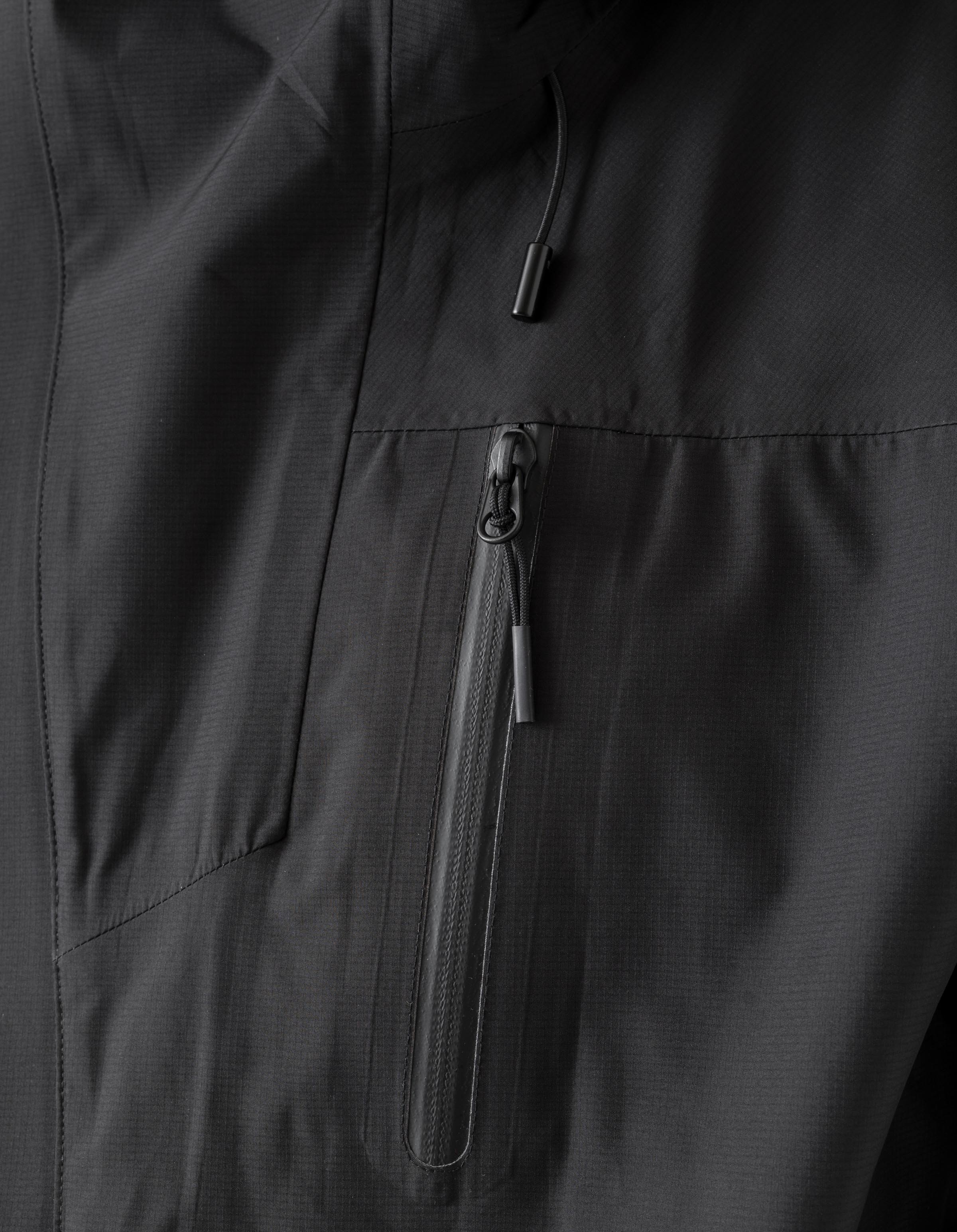 7185 Waterproof 3L Asym Storm Parka Black - Image 13