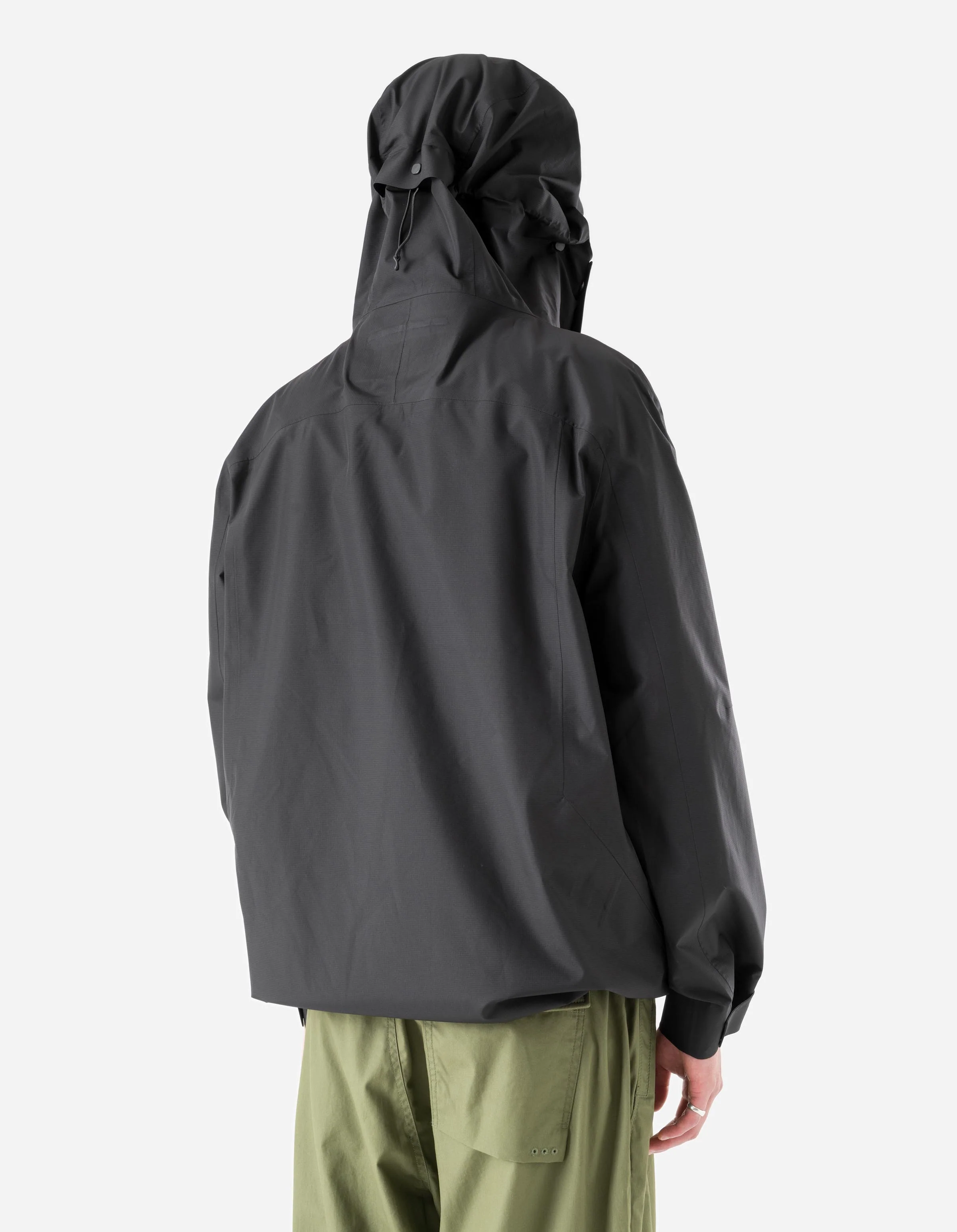 7185 Waterproof 3L Asym Storm Parka Black - Image 4