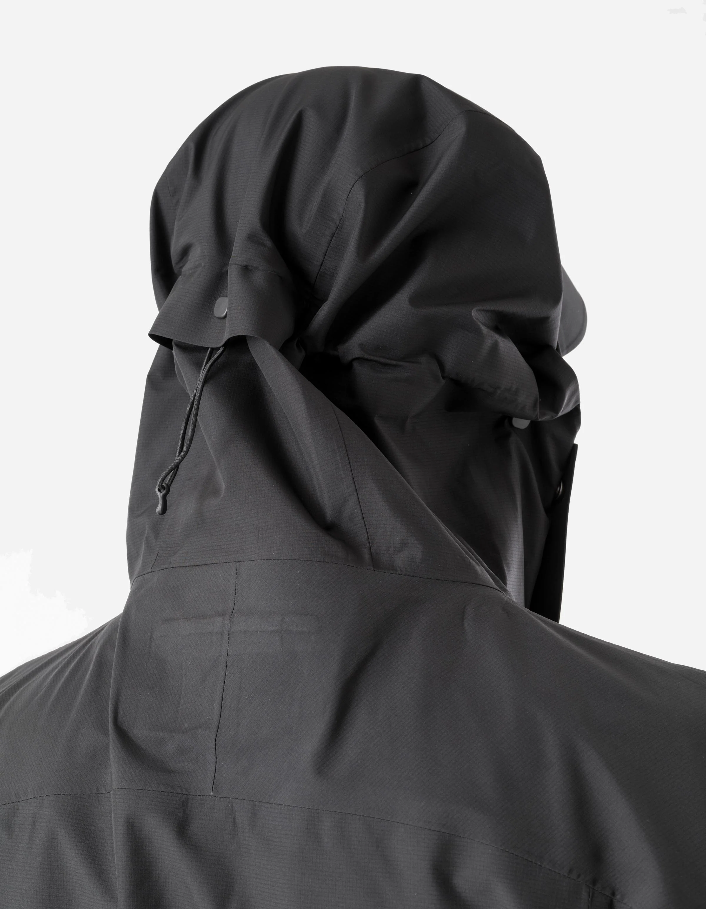 7185 Waterproof 3L Asym Storm Parka Black - Image 6