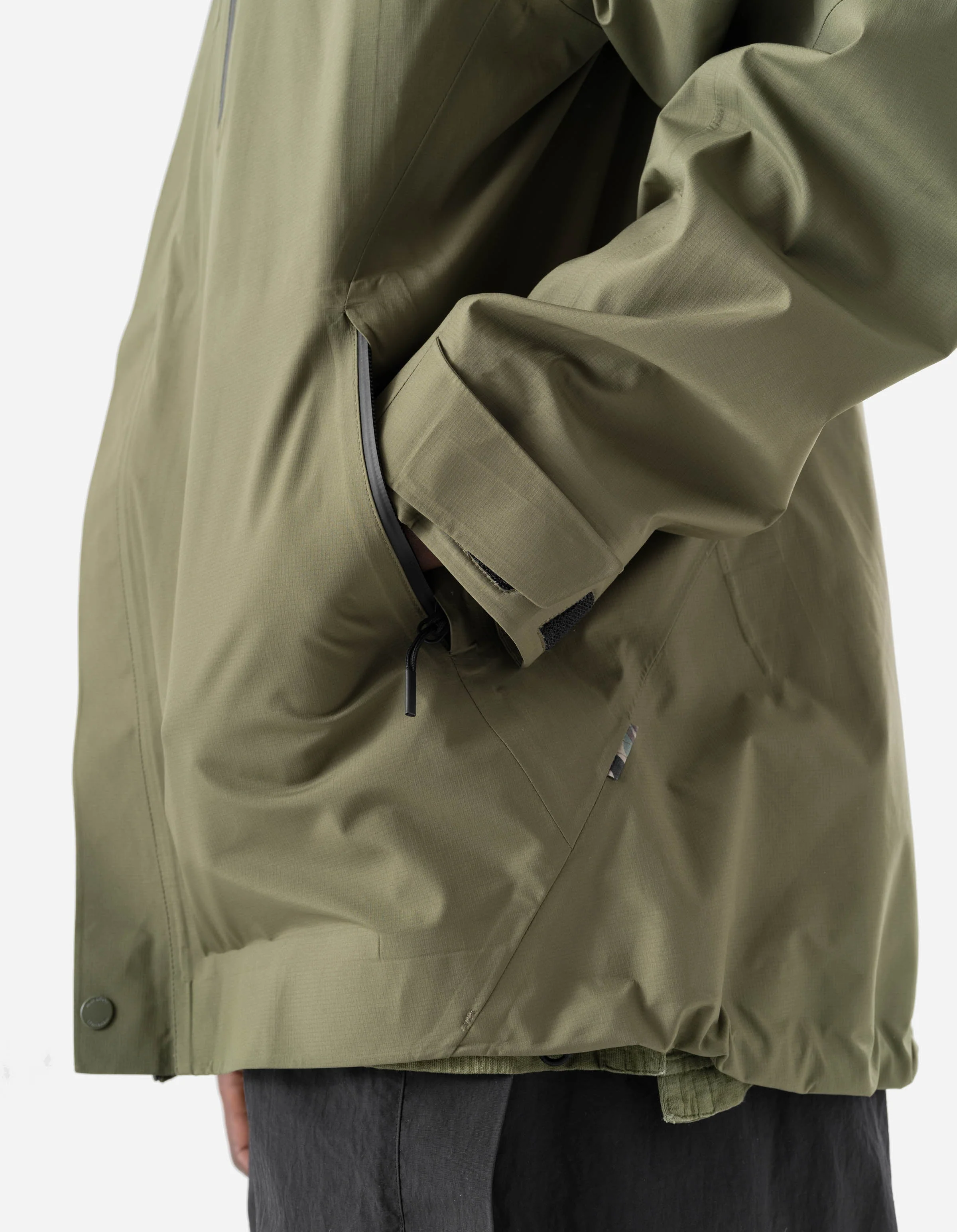 7185 Waterproof 3L Asym Storm Parka Olive OG-107F - Image 11