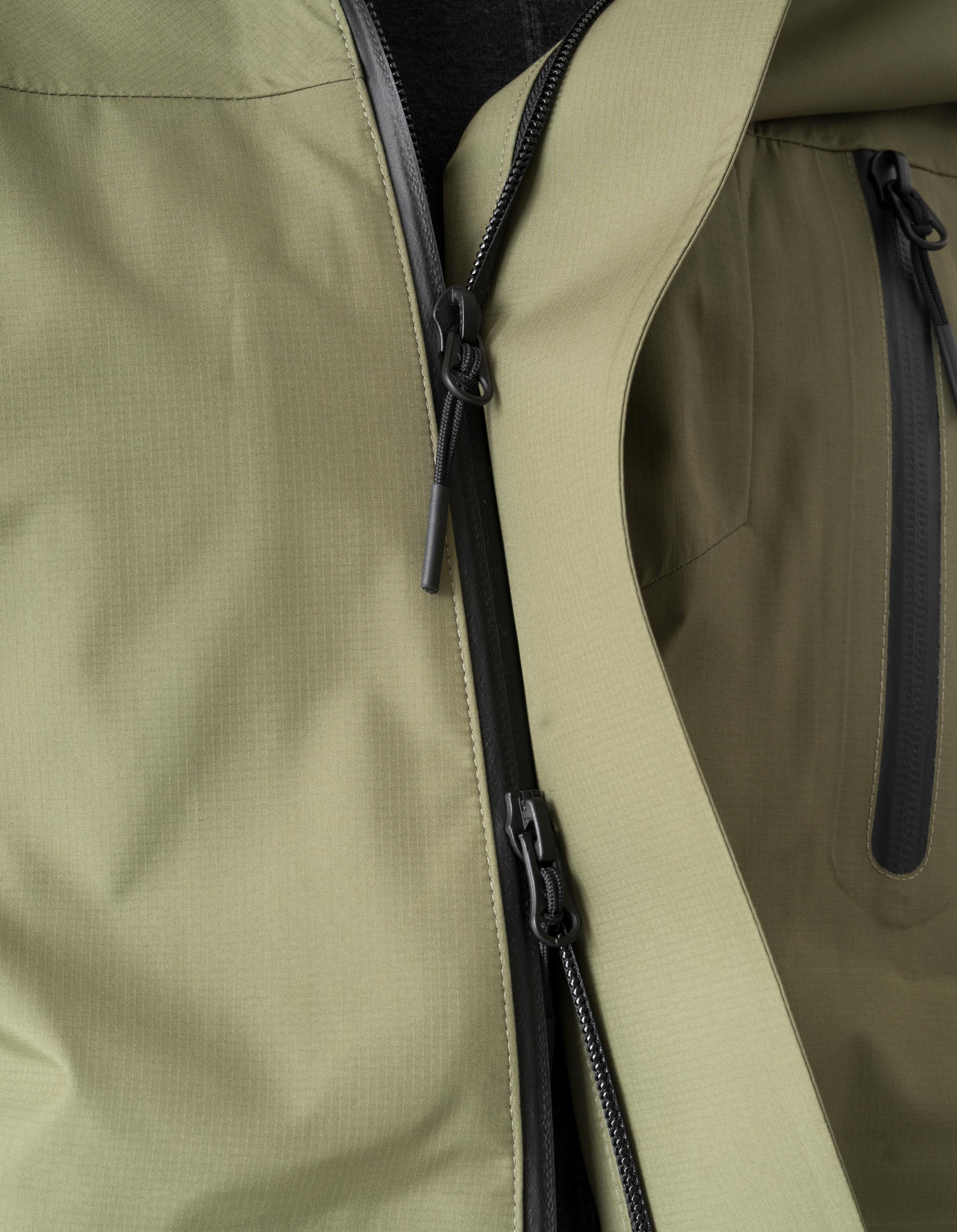 7185 Waterproof 3L Asym Storm Parka Olive OG-107F - Image 12