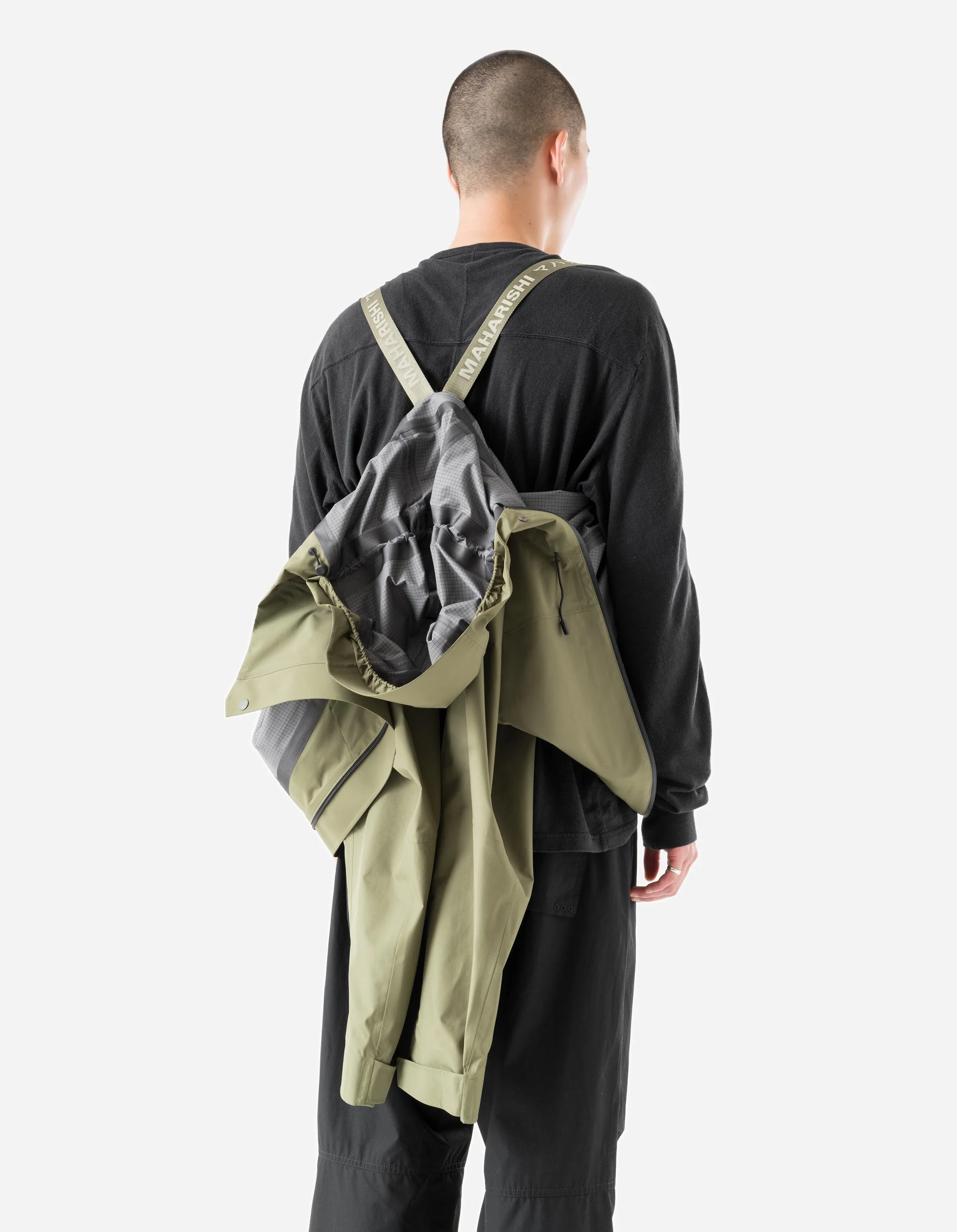 7185 Waterproof 3L Asym Storm Parka Olive OG-107F - Image 6