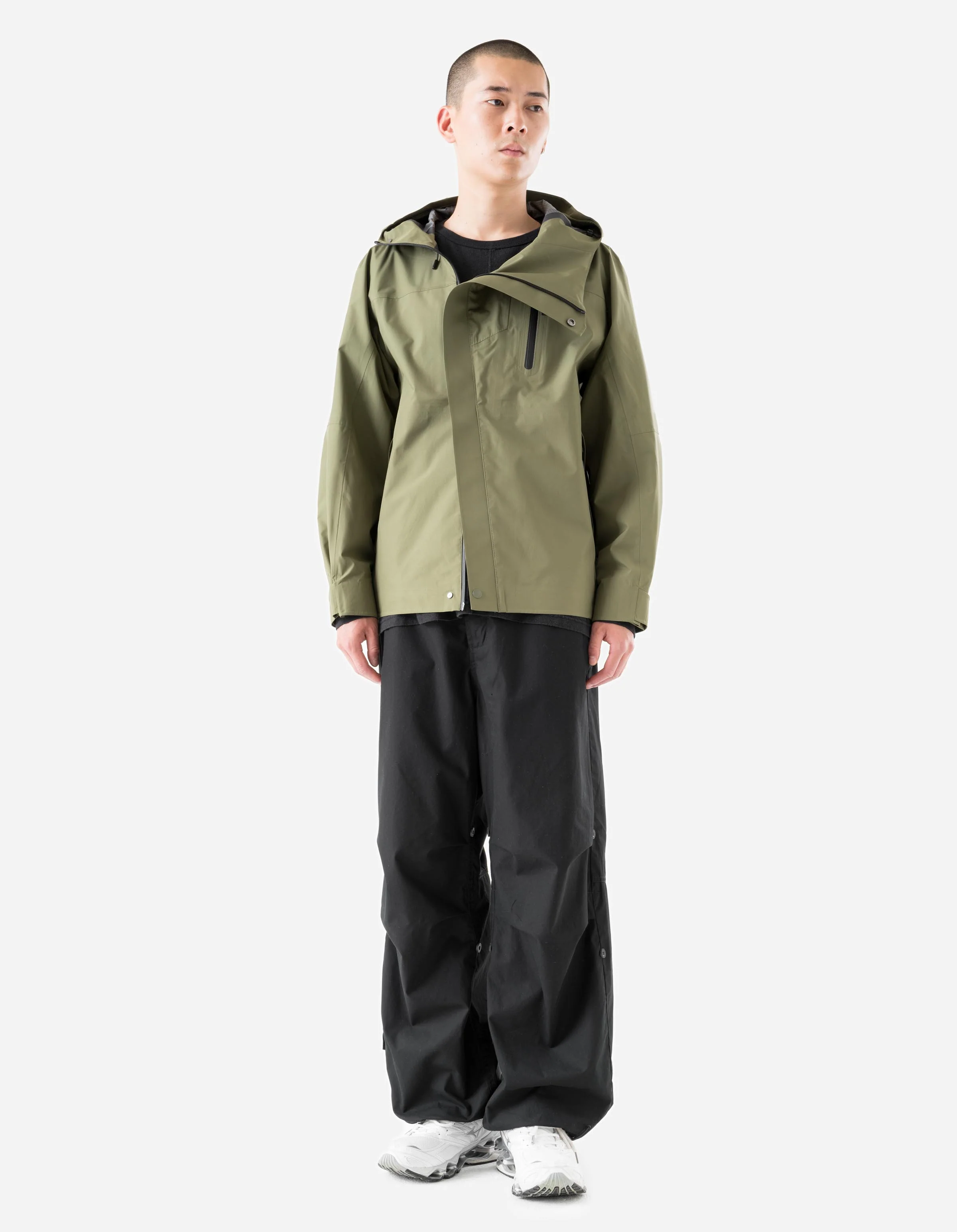 7185 Waterproof 3L Asym Storm Parka Olive OG-107F - Image 7