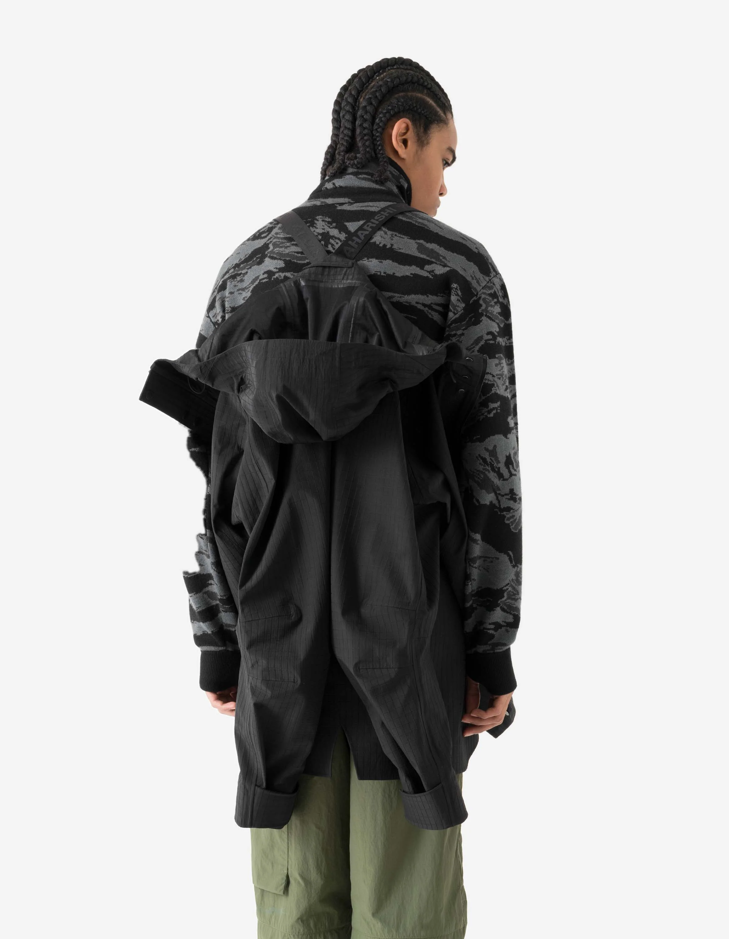 7200 Waterproof Tech Long Parka Black - Image 7