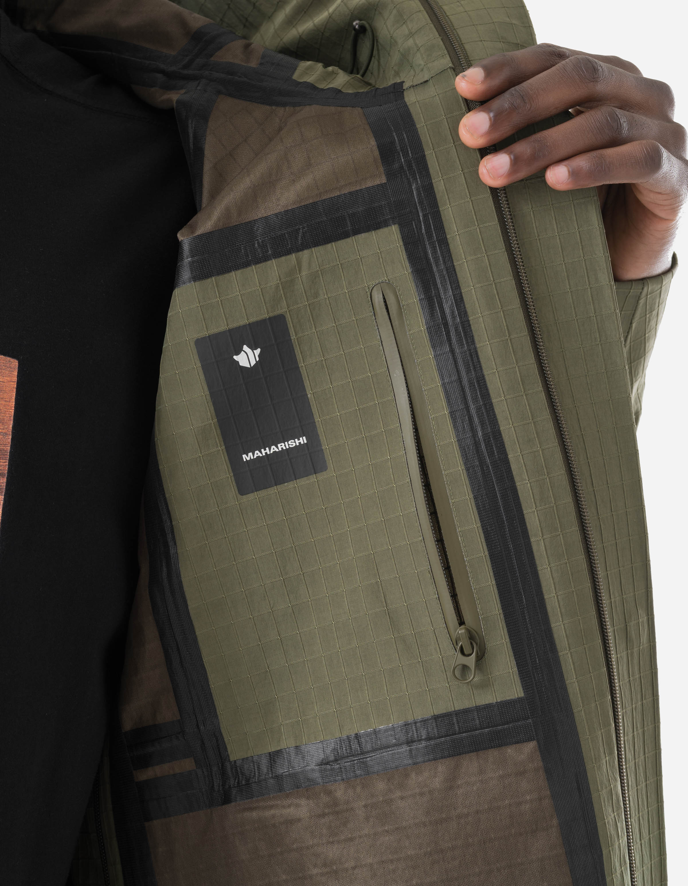 7200 Waterproof Tech Long Parka Olive OG-107F - Image 8