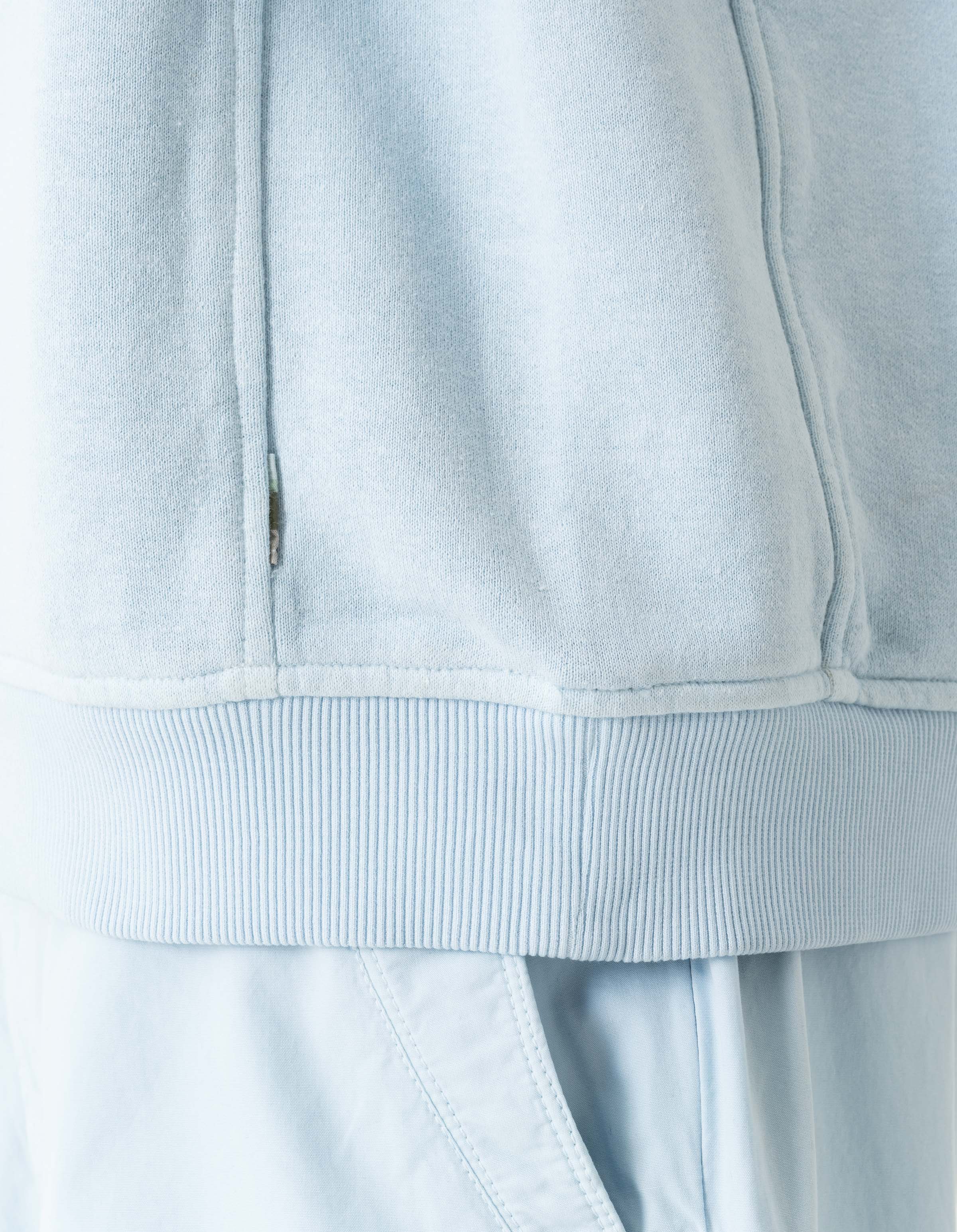 7207 Fabric Mix Cotton Crew Sweat Light Blue - Image 4