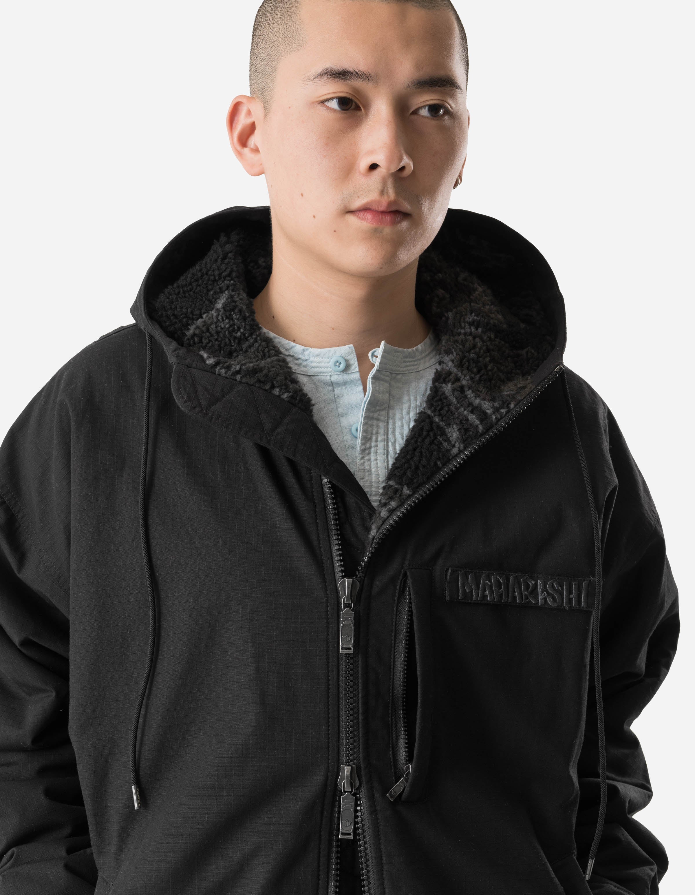 7214 Beach Fishtail Parka Black - Image 4