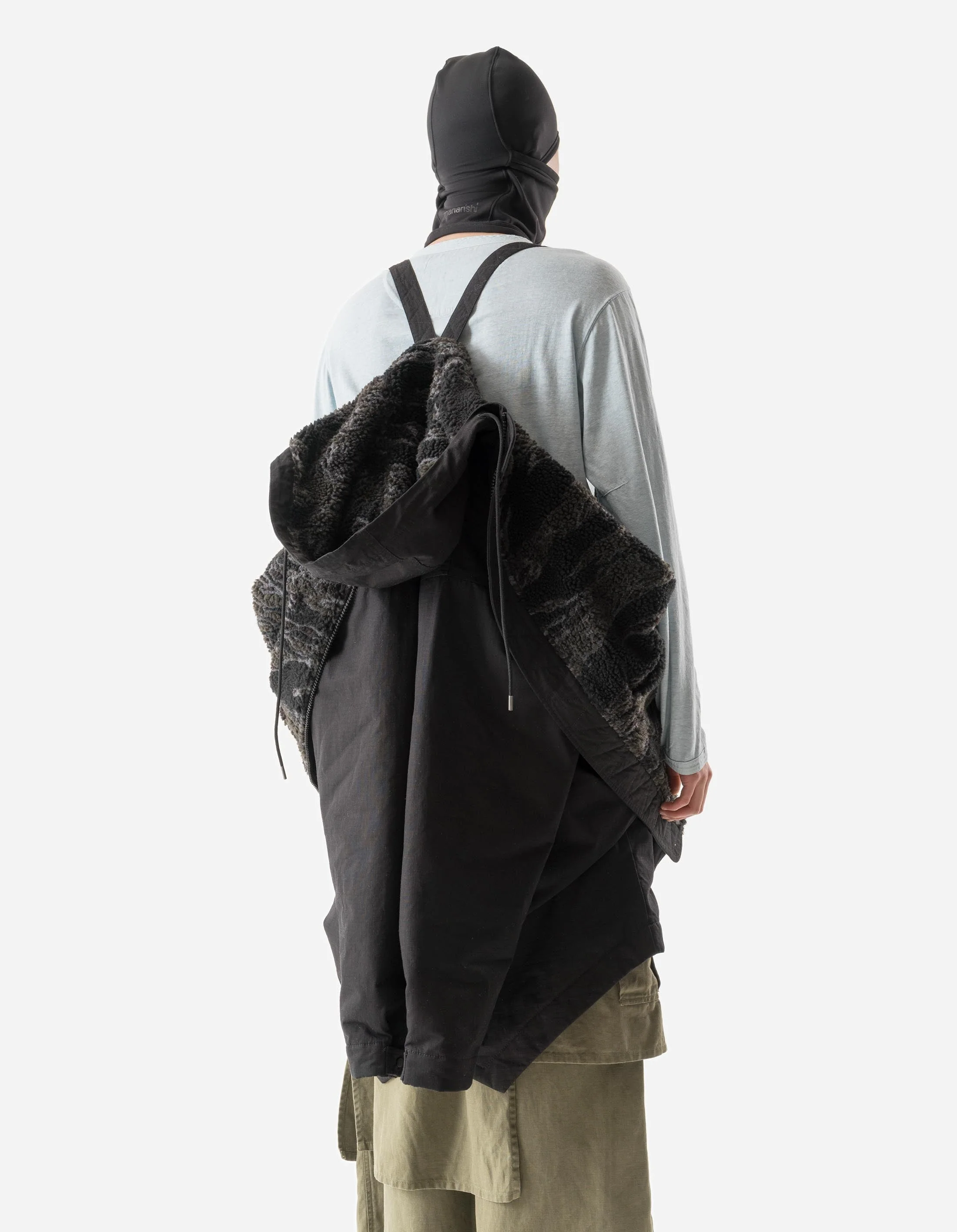 7214 Beach Fishtail Parka Black - Image 6