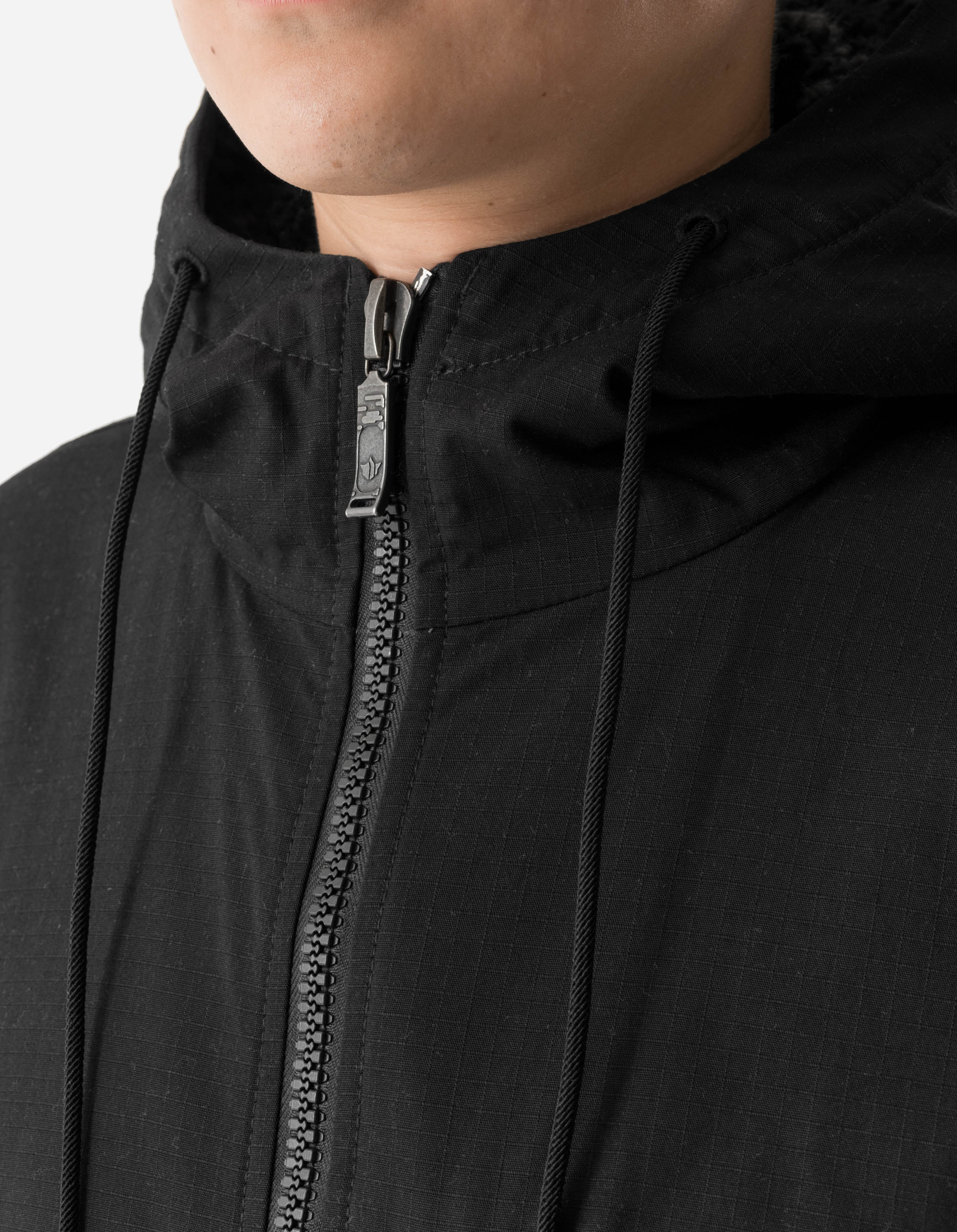 7214 Beach Fishtail Parka Black - Image 9