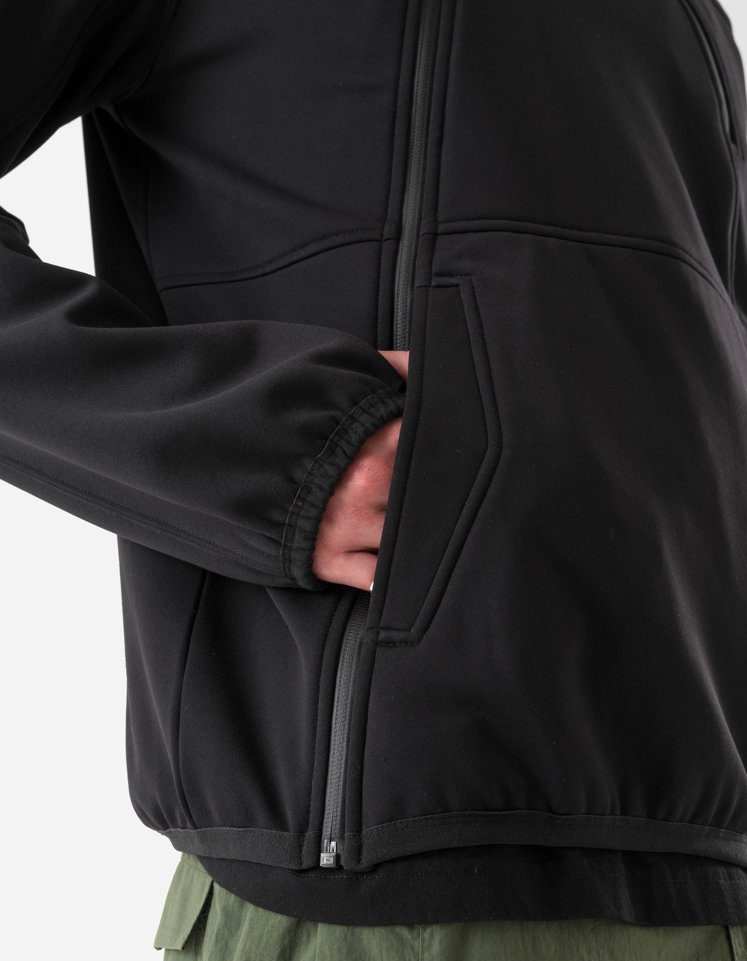 7228 Cordura Fleece Tech Hoody Black - Image 6