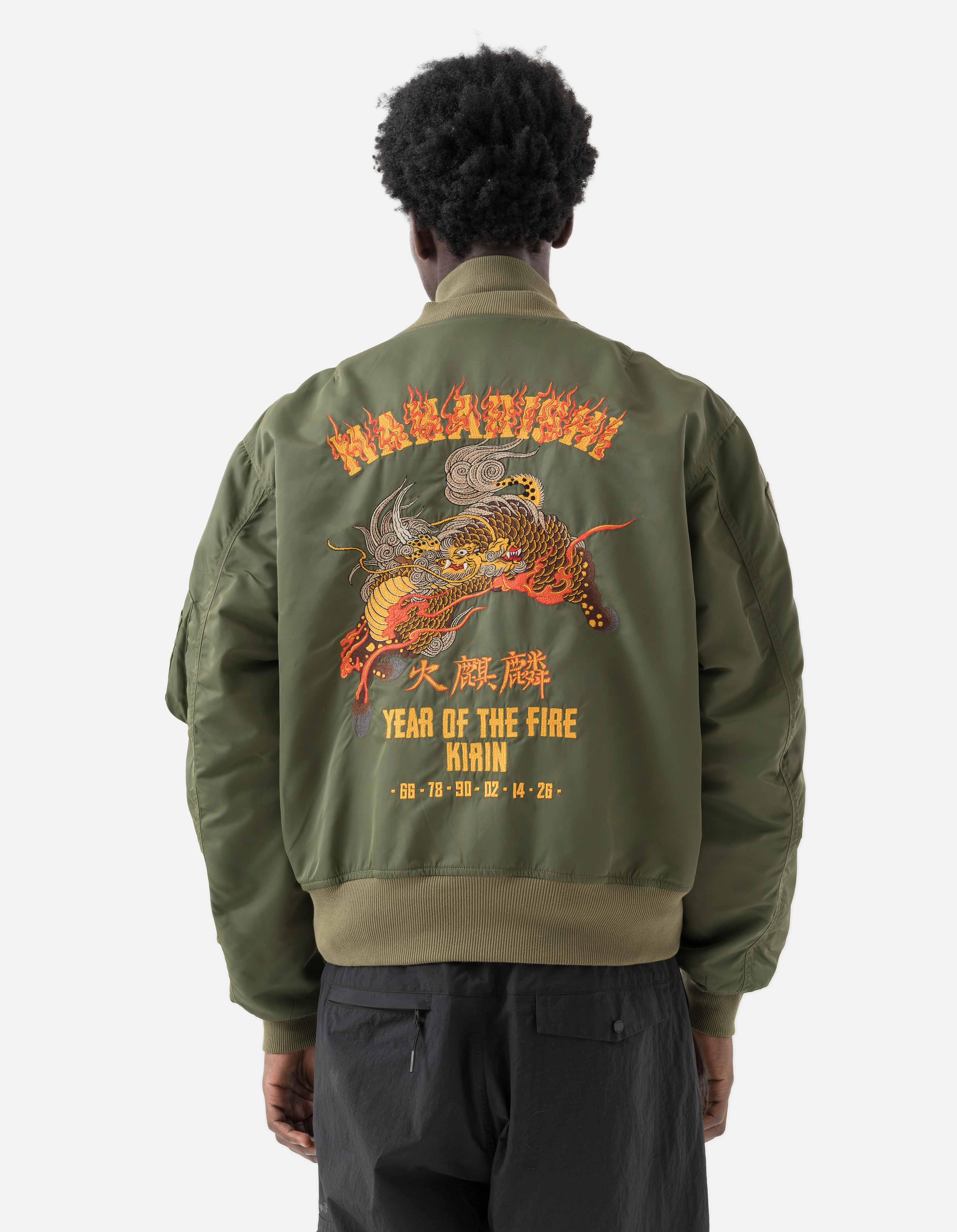 7231 Fire Kirin Tour Asym L2B Jacket Olive - Image 3