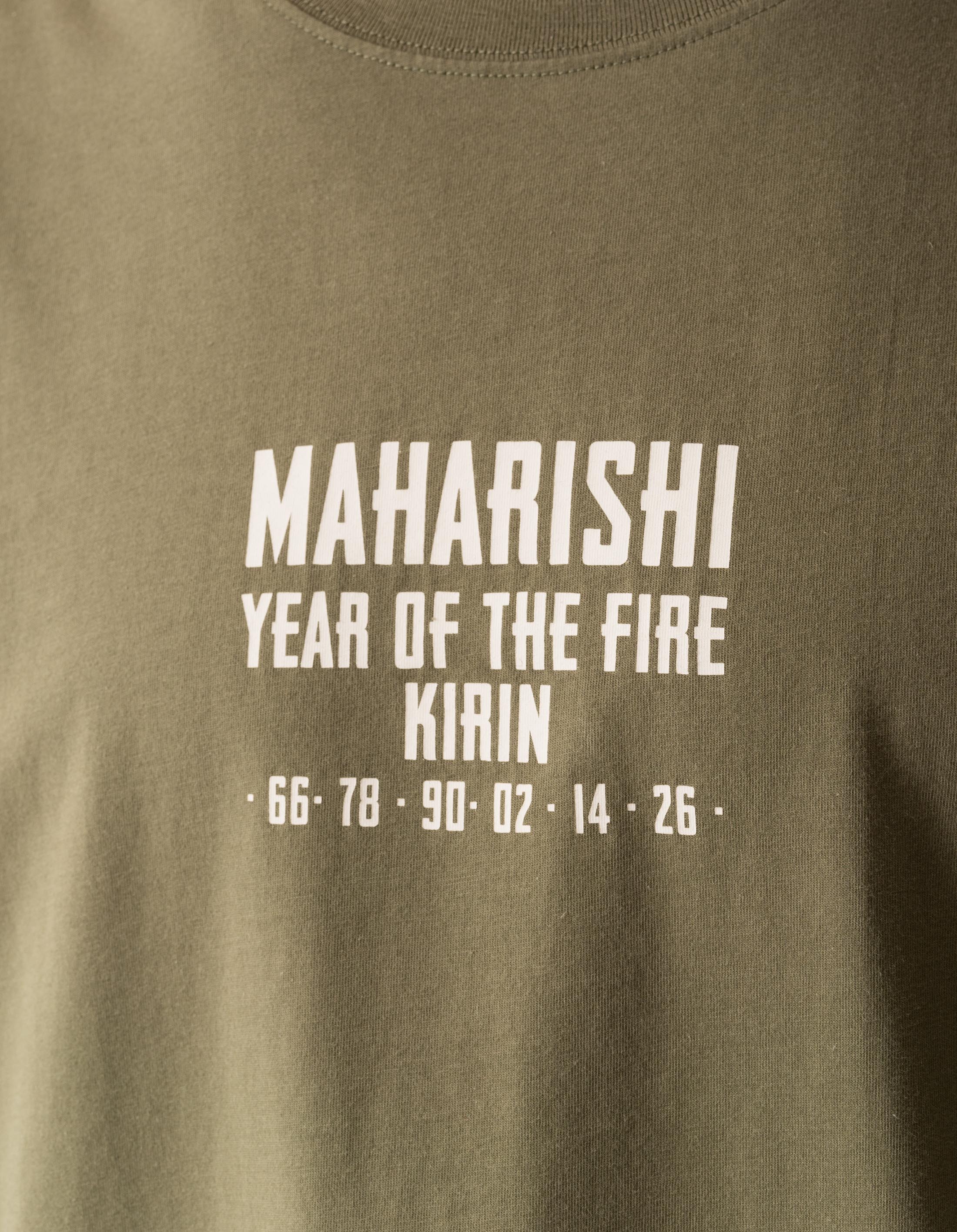 7238 Paper Cut Kirin T-Shirt Olive OG-107F - Image 5