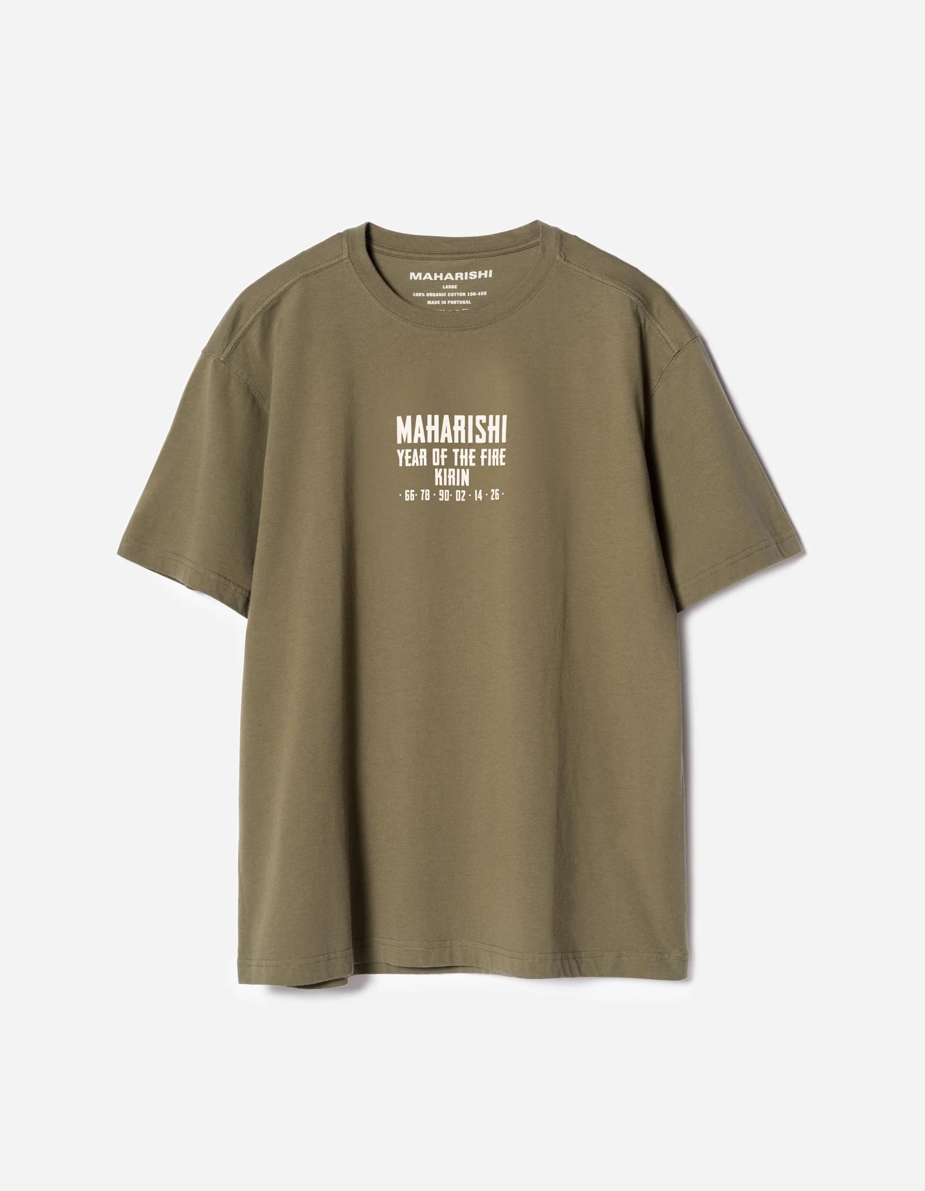 7238 Paper Cut Kirin T-Shirt Olive OG-107F - Image 6