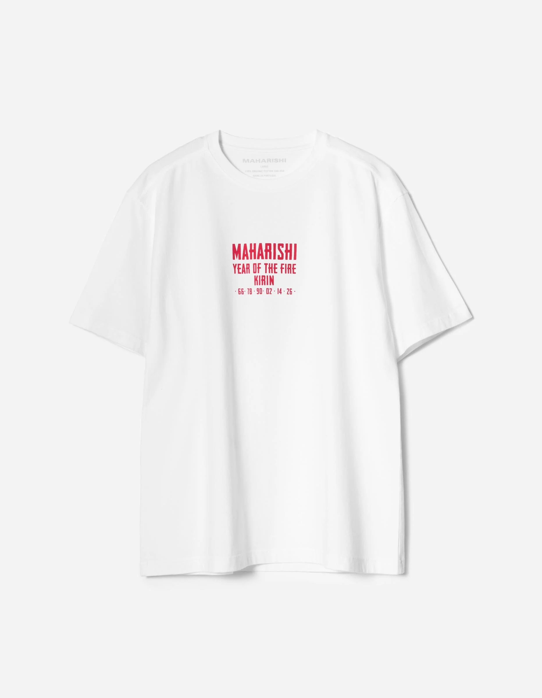 7238 Paper Cut Kirin T-Shirt White - Image 6