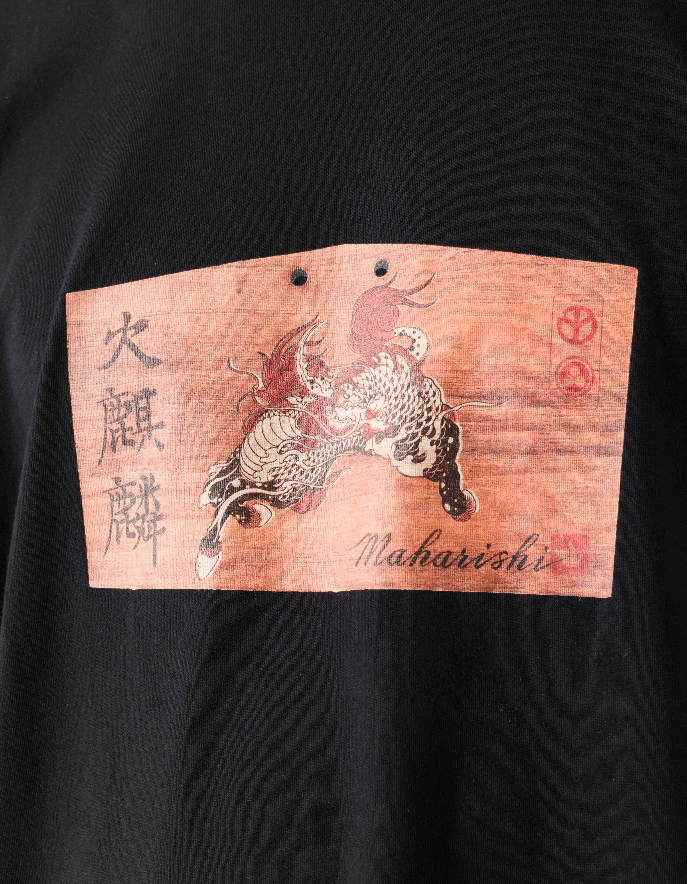 7240 Ema Kirin Plaque T-Shirt Black - Image 3