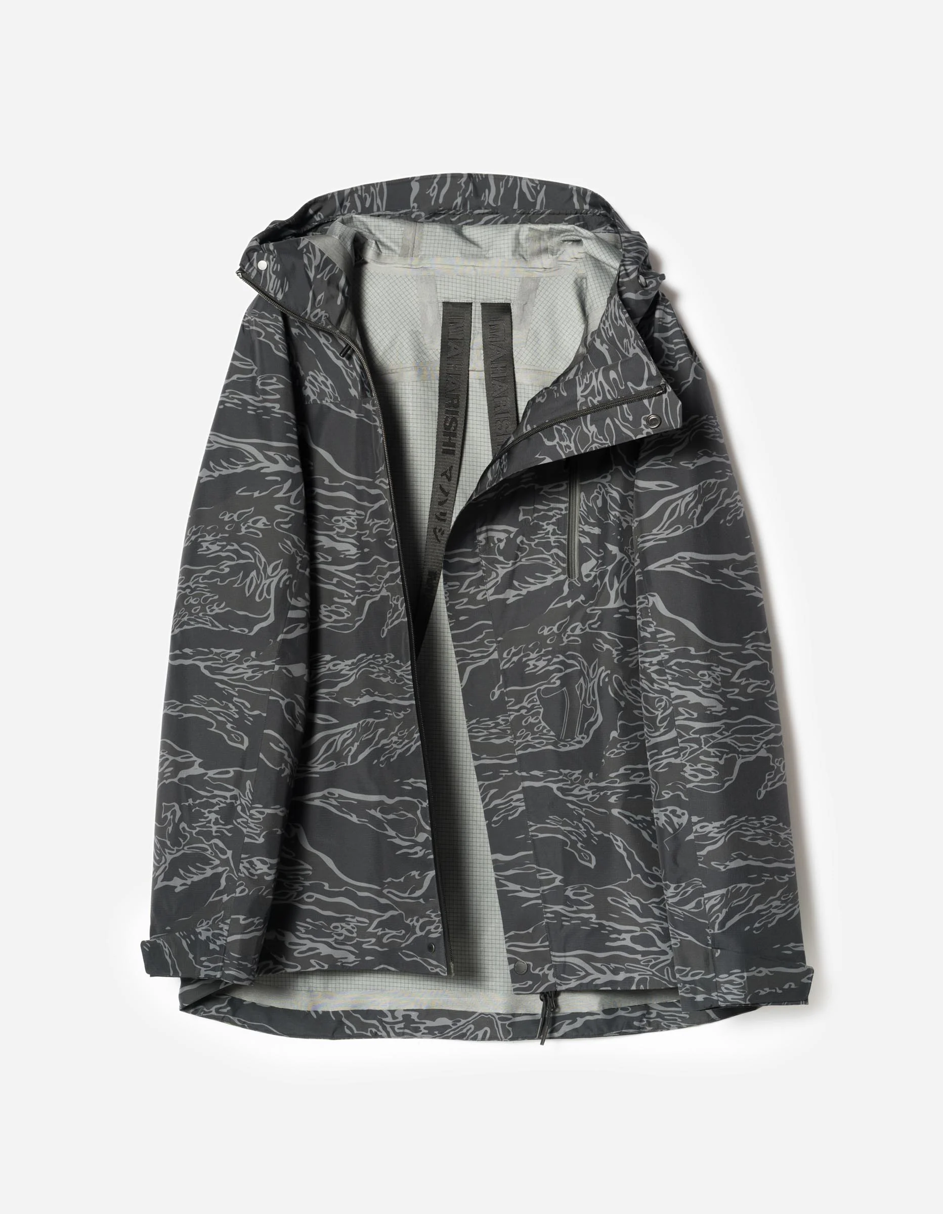 7274 Bonsai Tigerstripe Asym Parka Subdued Night - Image 11