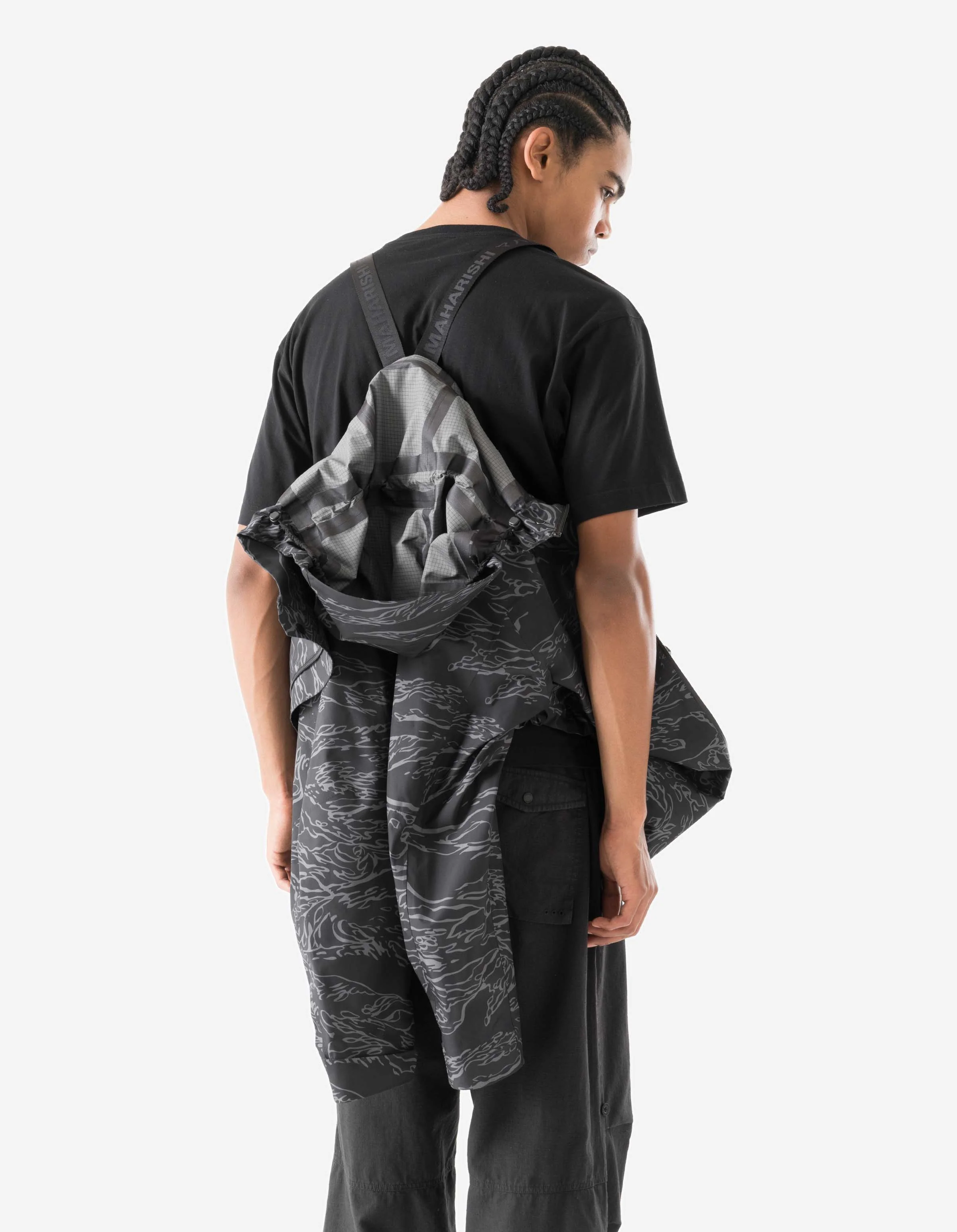 7274 Bonsai Tigerstripe Asym Parka Subdued Night - Image 5