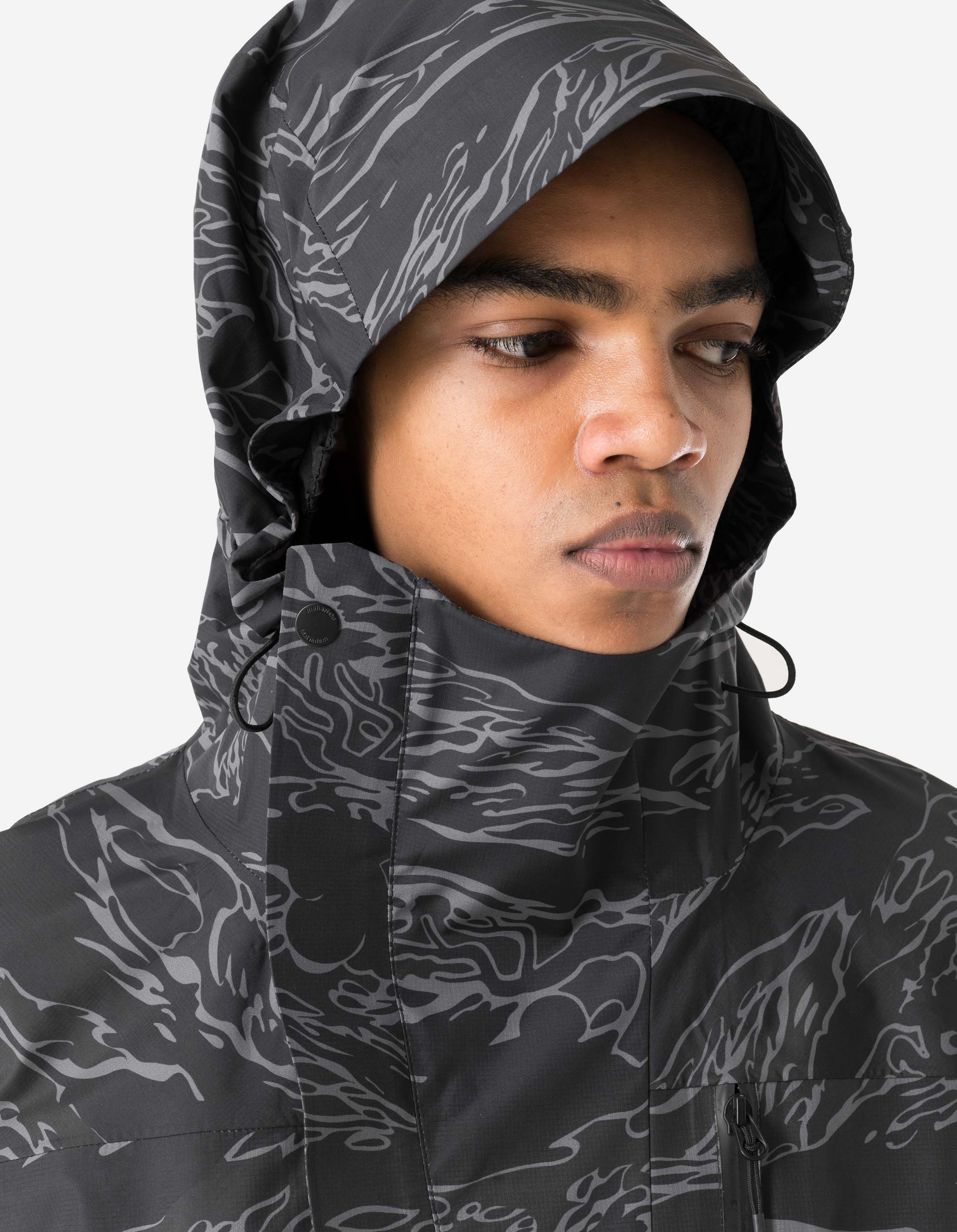 7274 Bonsai Tigerstripe Asym Parka Subdued Night - Image 7