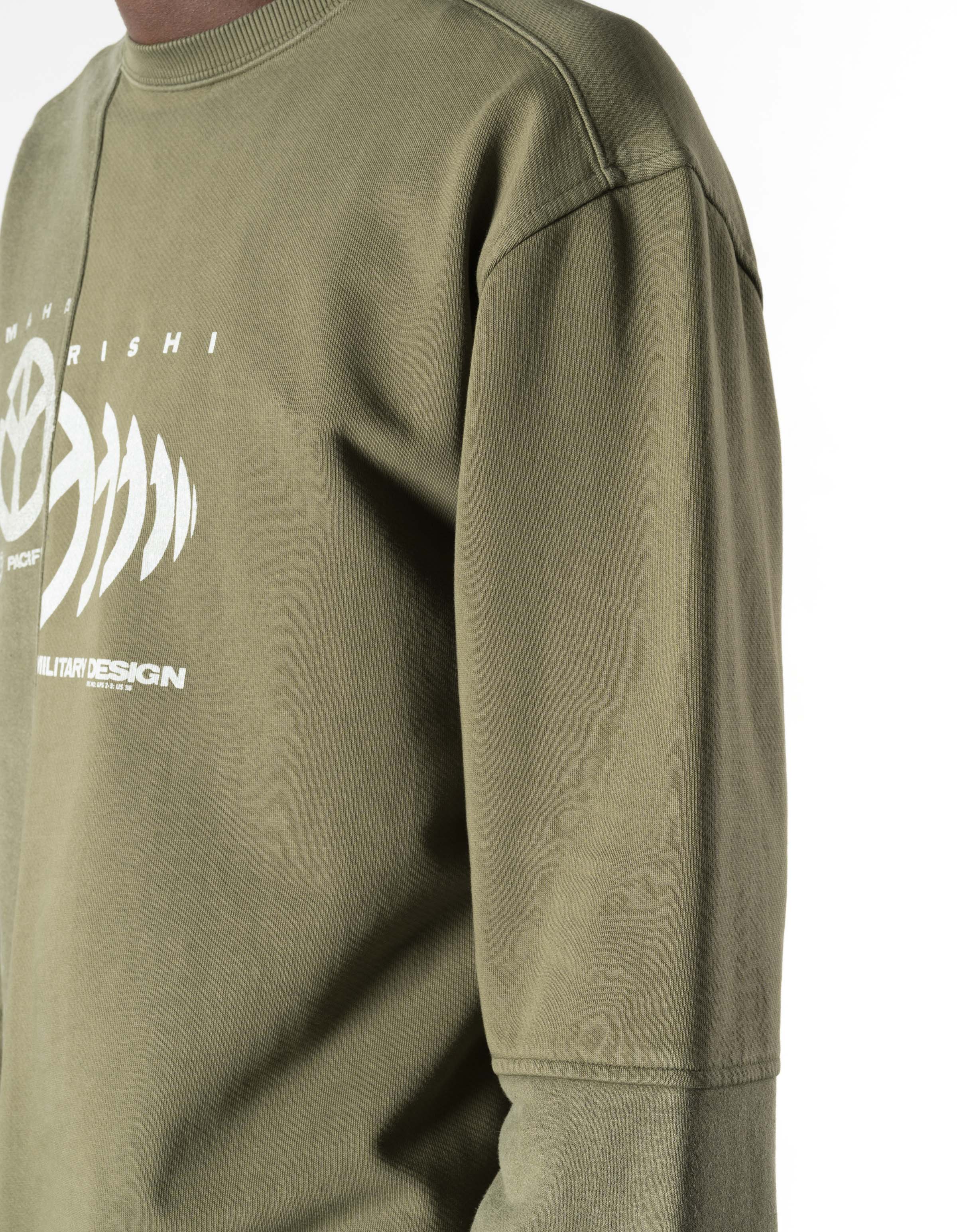 7366 Maha Peace Rally Crew Sweat Olive OG-107F - Image 5